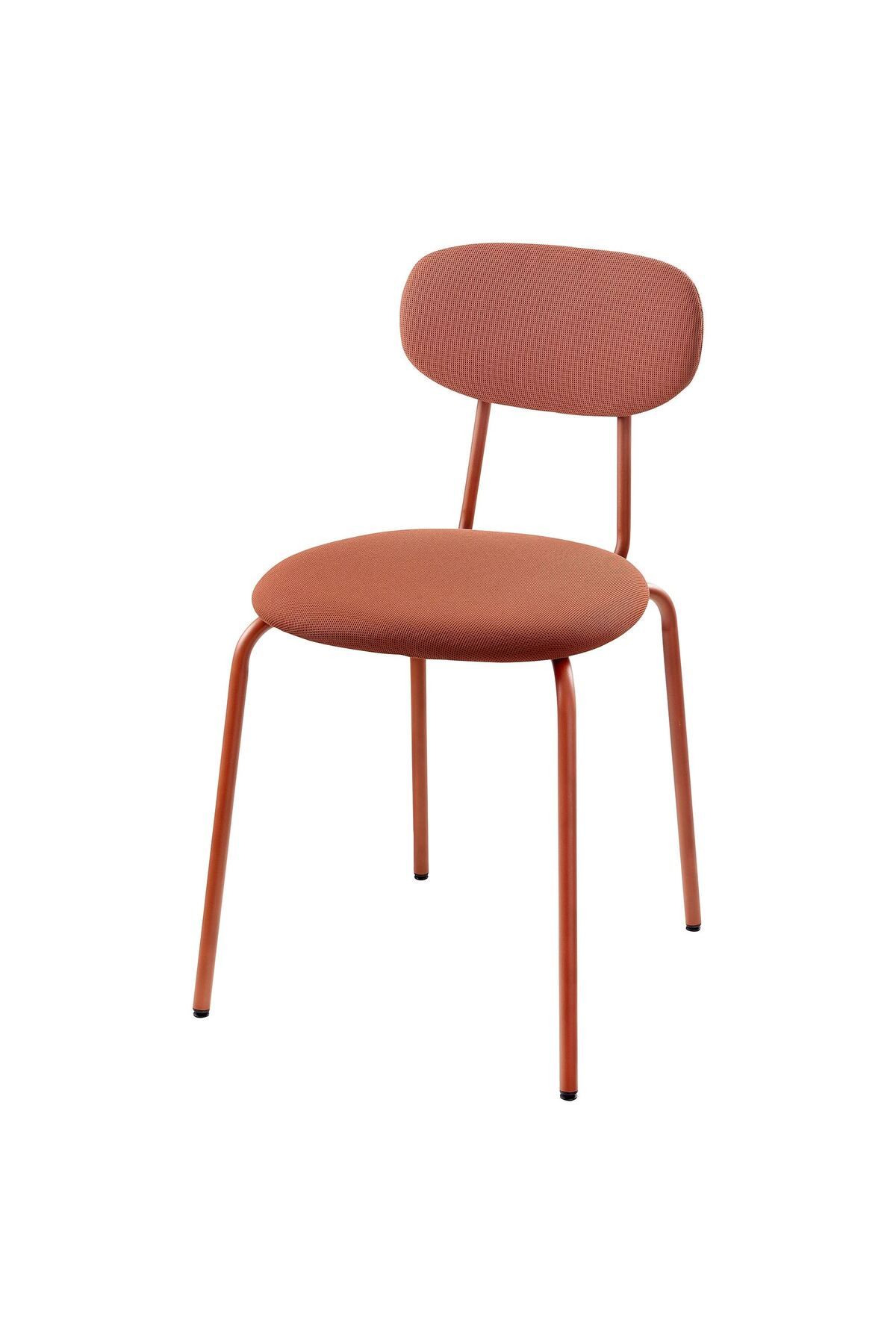 IKEA ÖSTANÖ döşemeli sandalye, Remmarn siyah-koyu gri, Remmarn kırmızı-kahverengi 705.265.32