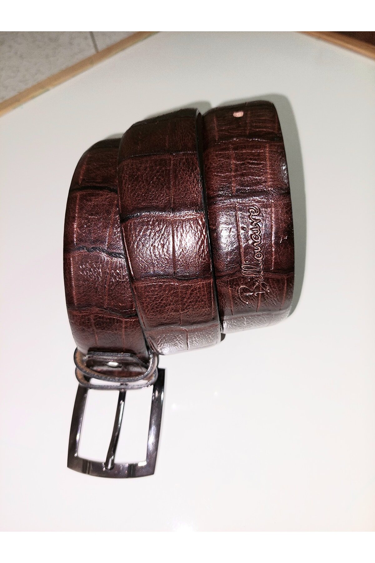 Billionaire Luxury Billionaire made in İtaly koyu kahverengi kemer