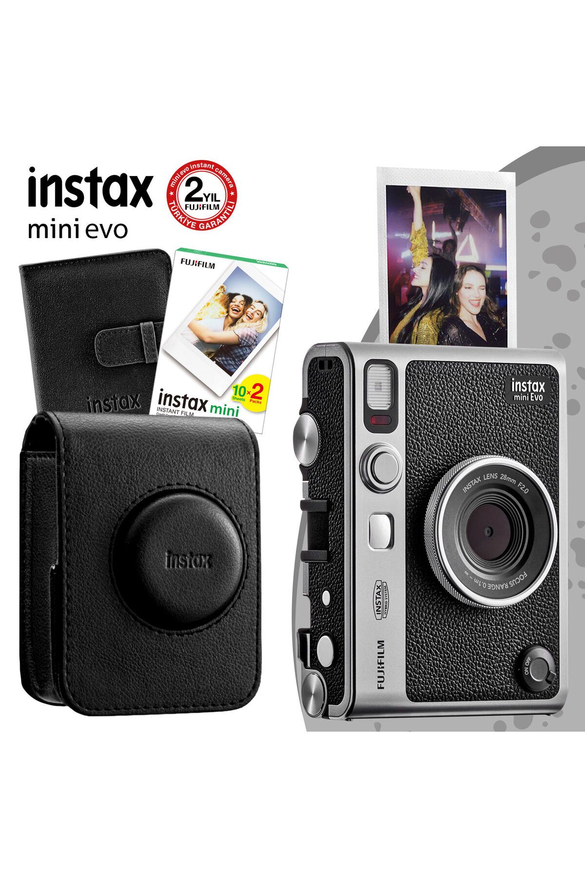 Fujifilm Instax Mini Evo Siyah Fotoğraf Makinası Ve Hediye Seti 1