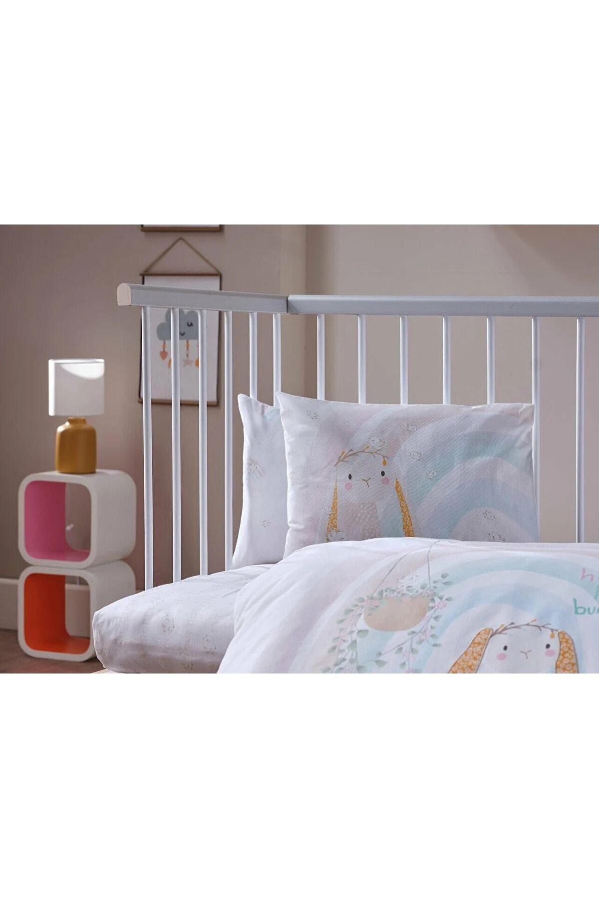 Doqu Home Nakışlı Bebek Nevresim Takımı Little Bunny Bebek - Sarı 100 X 150 Cm
