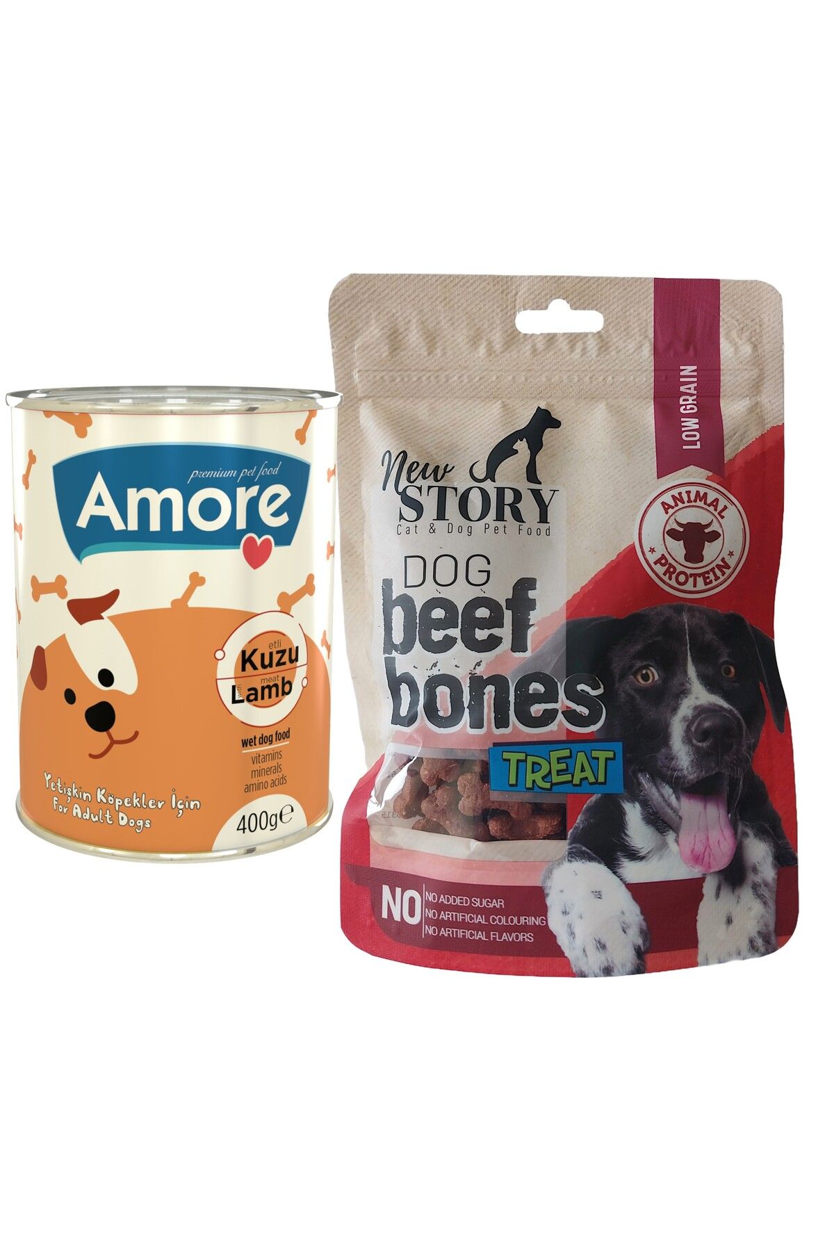 AMORE Kuzu Etli Yetişkin Köpek Konserve Maması, Dog Beef Bones Sığır Etli Yumuşak Taneli Ödül