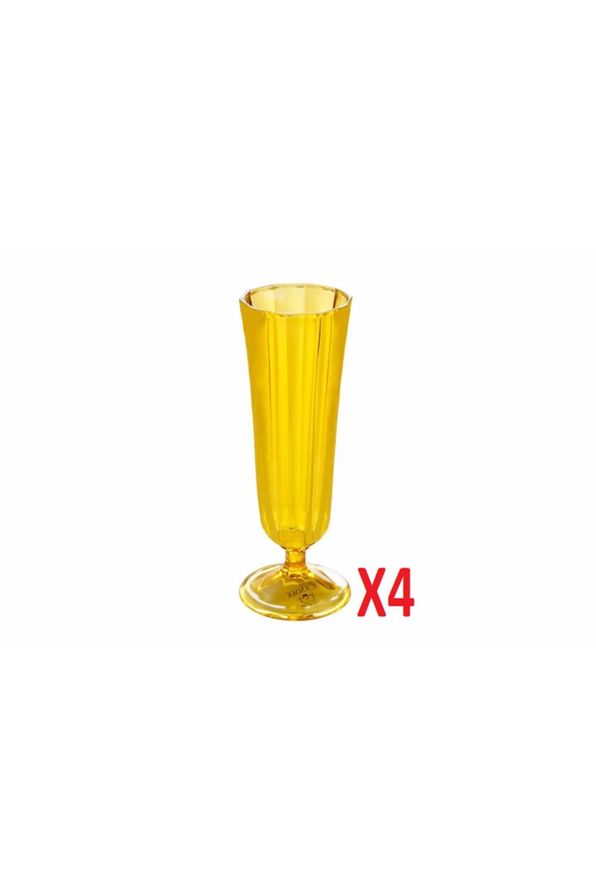 Porland Sarı Flüt  Bardağı 130cc 4'lü 04FIA001717