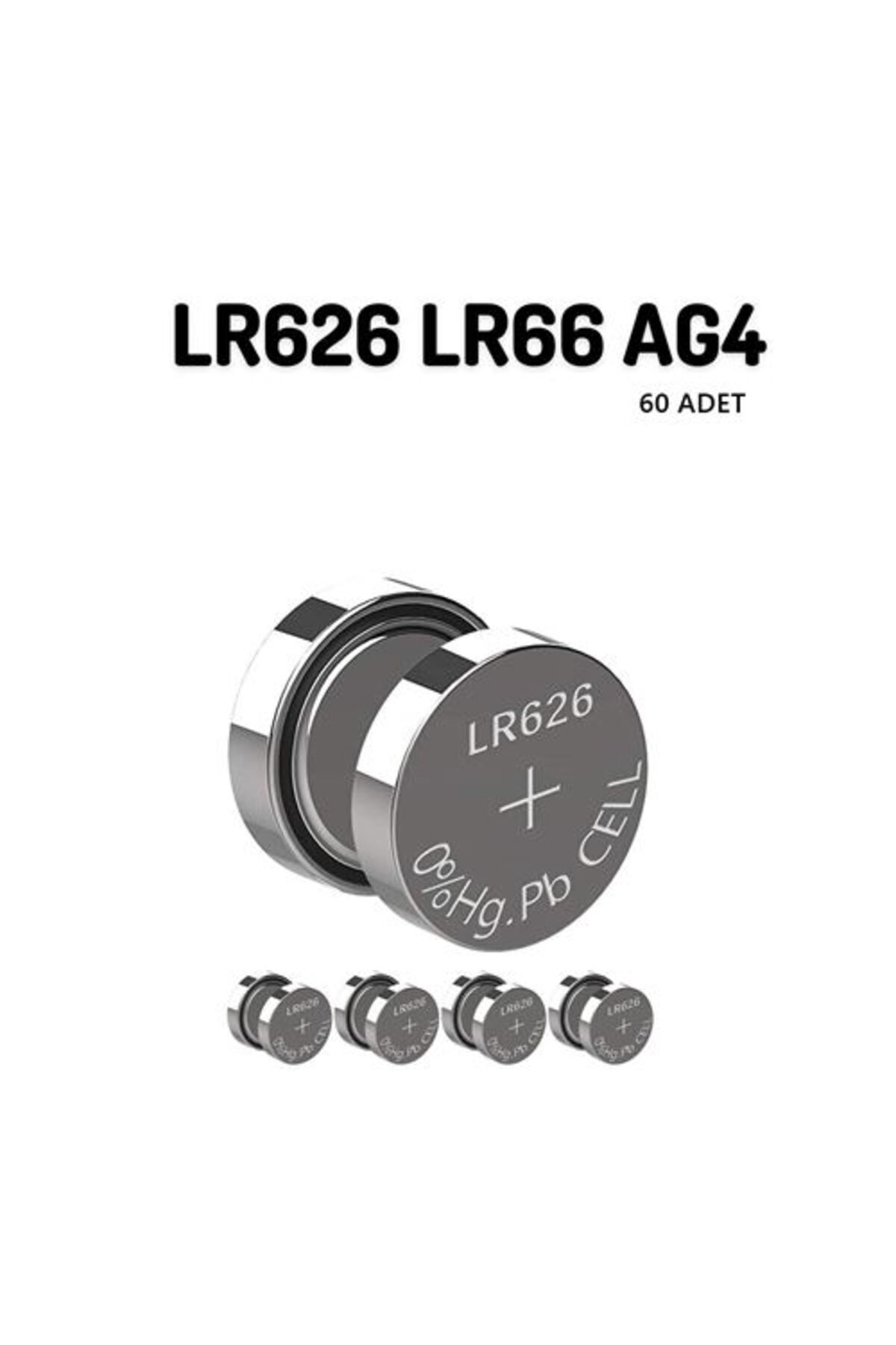 Transformacion 50+10 ADET LR626 LR66 AG4 1.55V Alkaline Pil 716934