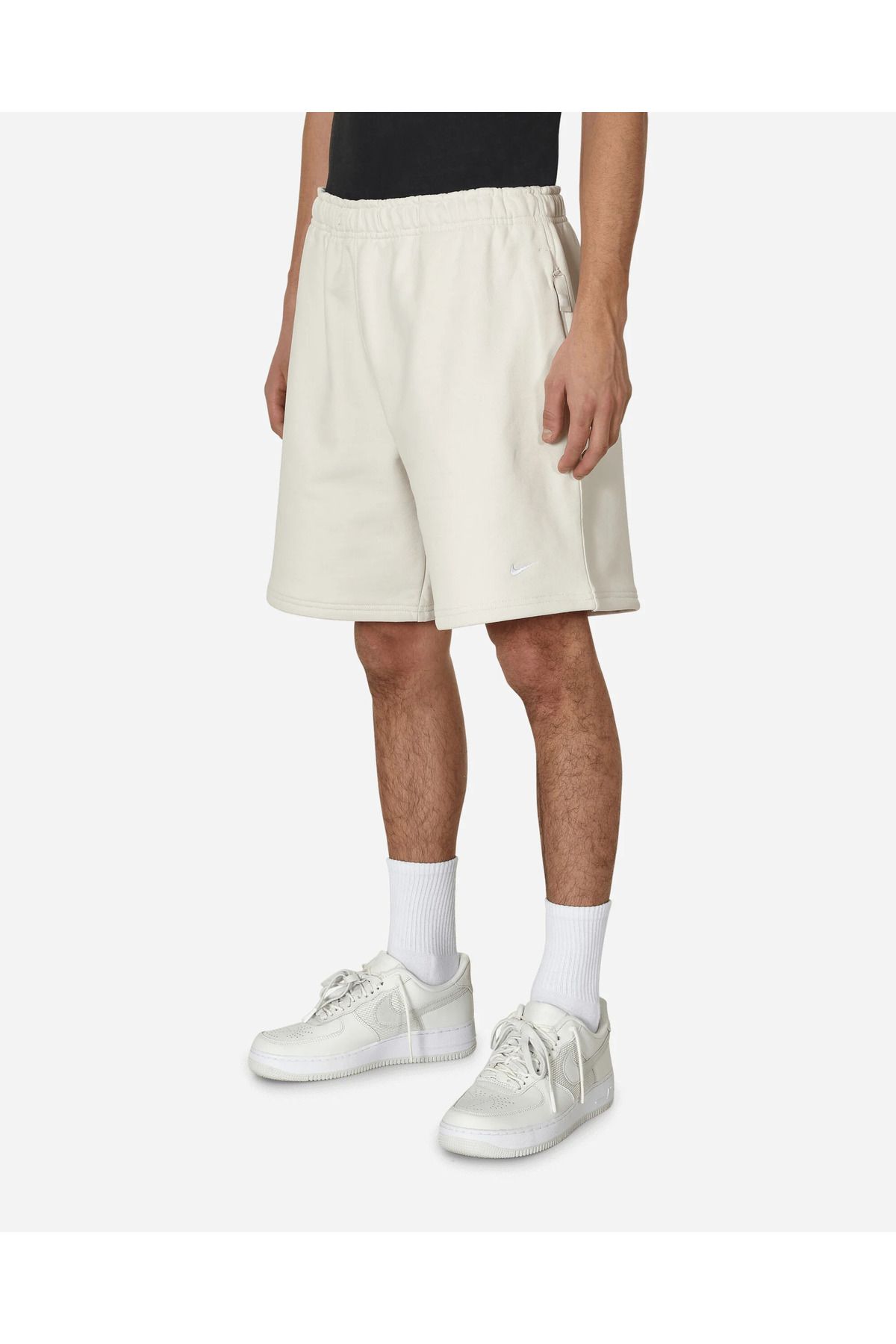 Nike Sportswear solo swoosh fleece unisex bol kesim fransız kumaş beyaz şort