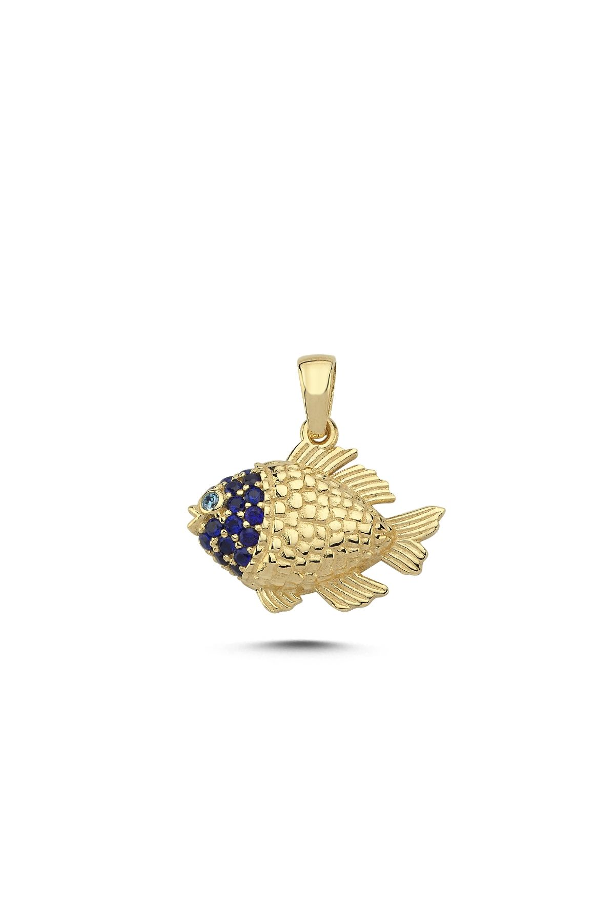 Aypa Mücevher Mavi Balık Model Kolye Ucu
