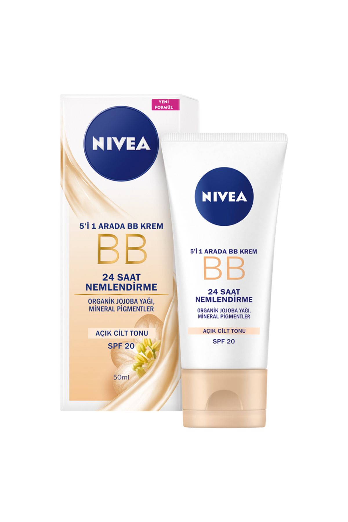 NIVEA Essentials BB Krem Işıltı Açık Ton Gündüz Yüz Bakım Kremi 50 ml