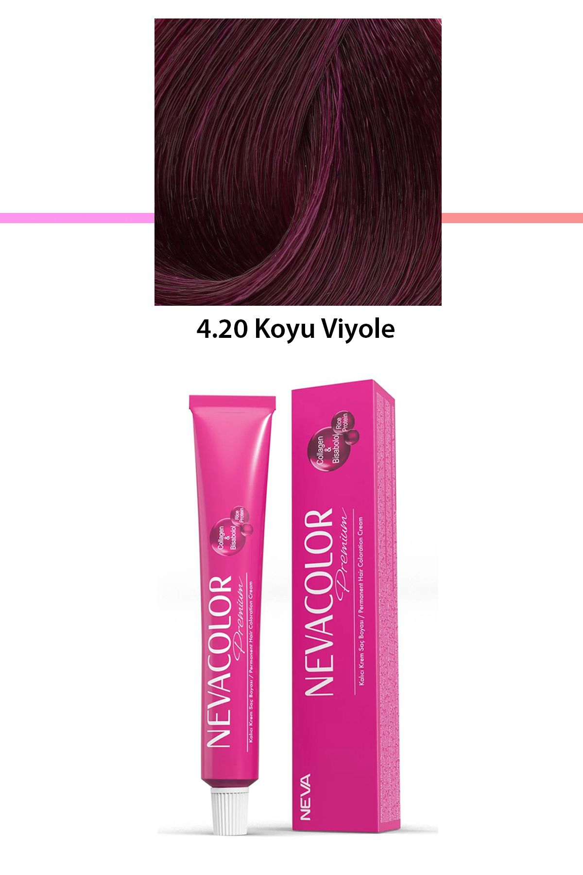 Genel Markalar TOPTANBULURUM Premium 4.20 Koyu Viyole - Kalıcı Krem Saç Boyası 50 g Tüp