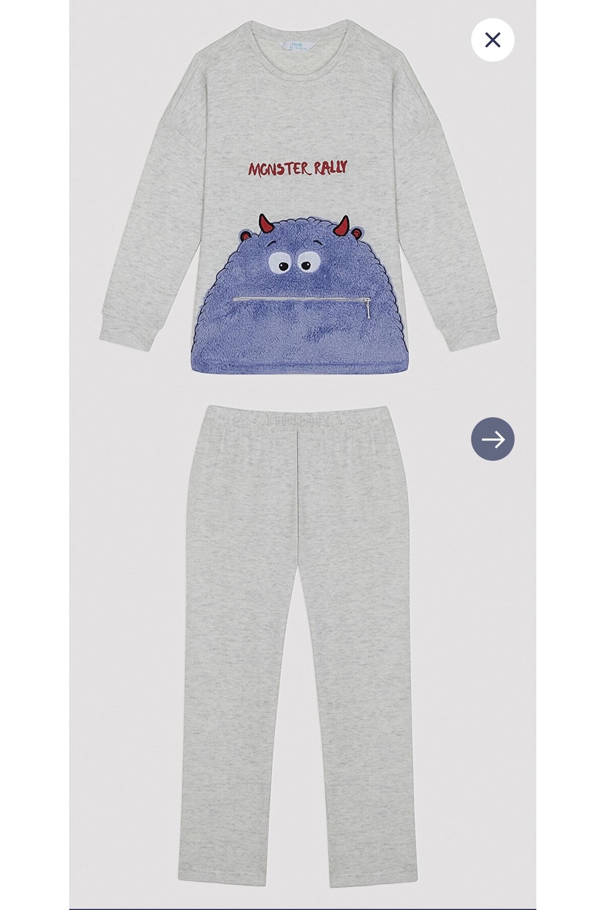 Penti Erkek Çocuk Monster Rally ST Uzun Kollu Pijama Takımı
