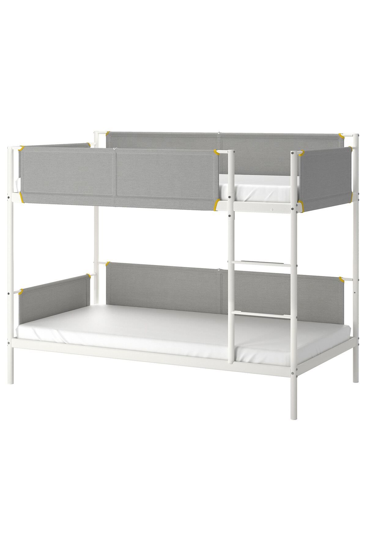 IKEA VITVAL ranza, beyaz-açık gri, 90x200 cm, 2 yataklı 804.112.72