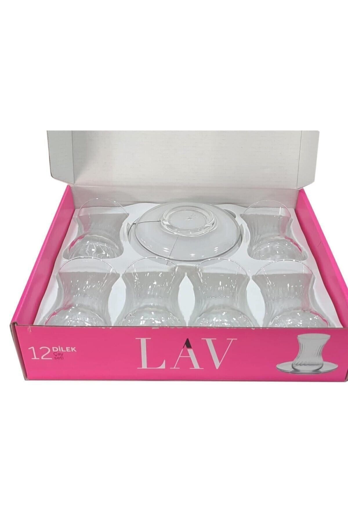 Lav Dilek 12 Li Çay Seti - ( 6 Çay Bardağı + 6 Çay Tabağı )