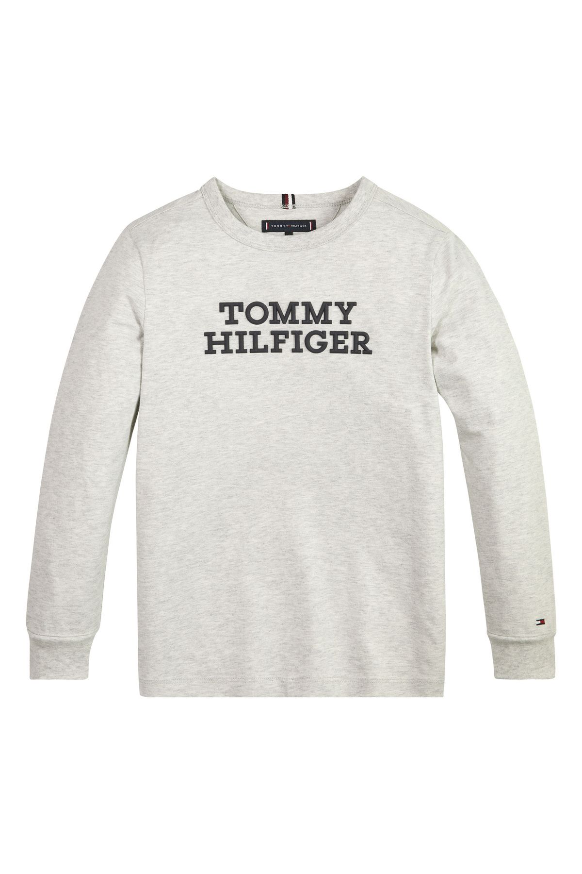 Tommy Hilfiger Baskılı Gri Erkek T-Shirt KB0KB08554P1N