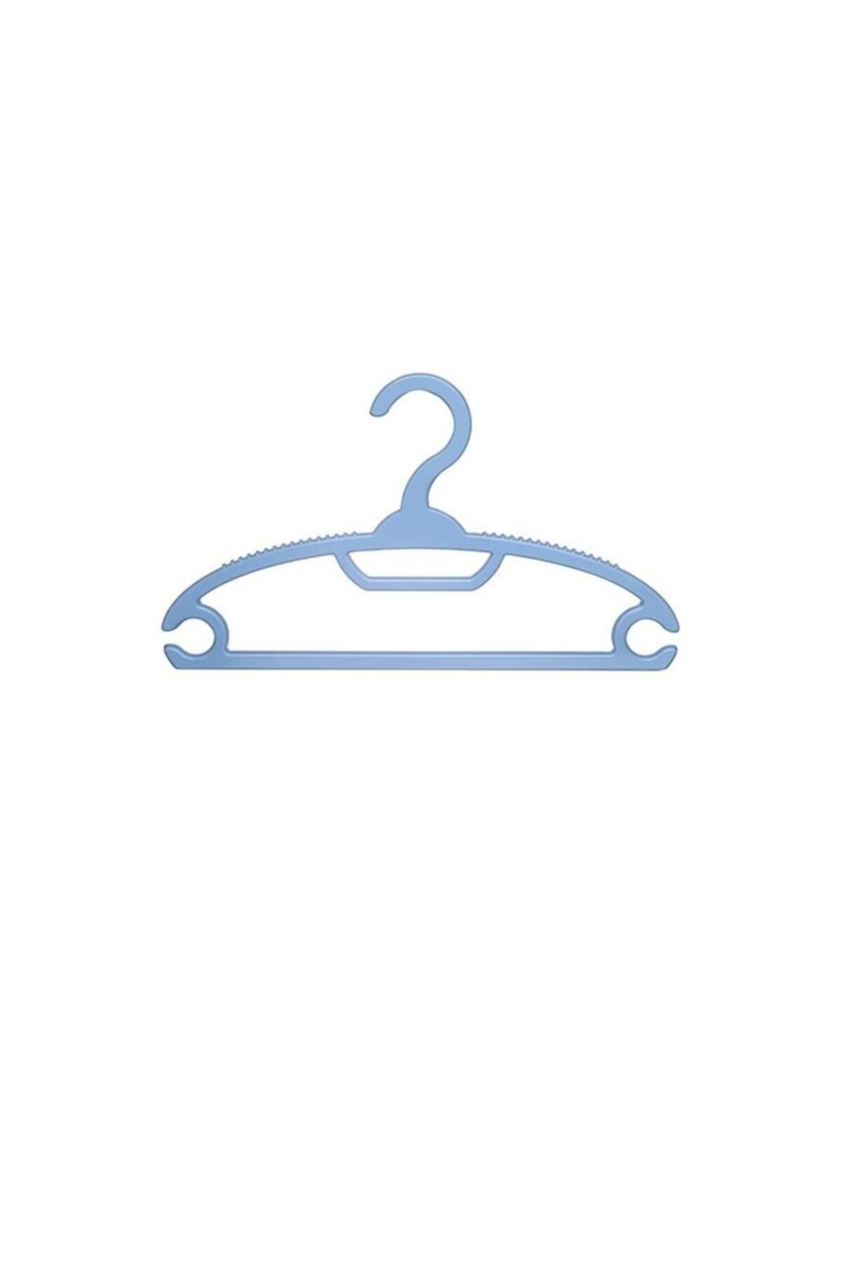 Gondol Çocuk Kıyafet Askısı Bebek Kıyafet Askısı 12 Adet Mavi