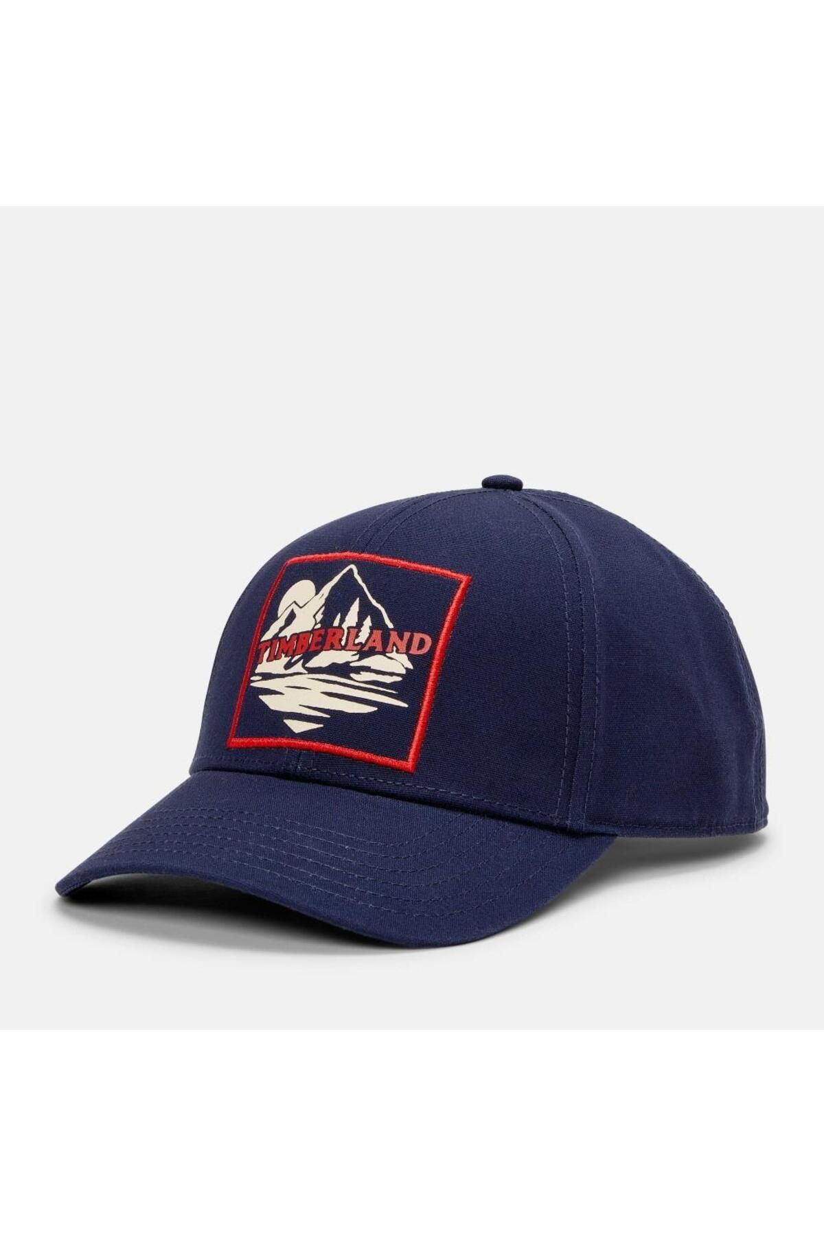 Timberland Unisex Mountain Logolu Beyzbol Şapkası - Lacivert
