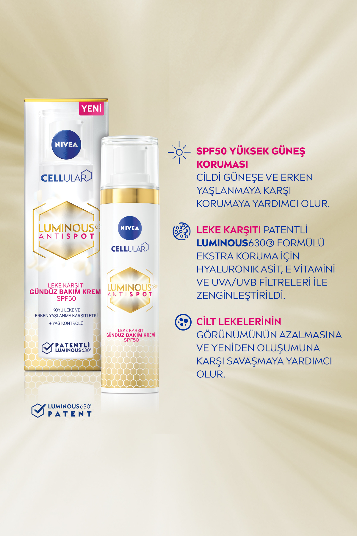 Luminous630 Leke Karşıtı Gündüz Yüz Kremi 40 Ml,spf50 Yüksek Güneş Korumalı,E Vitamini_5