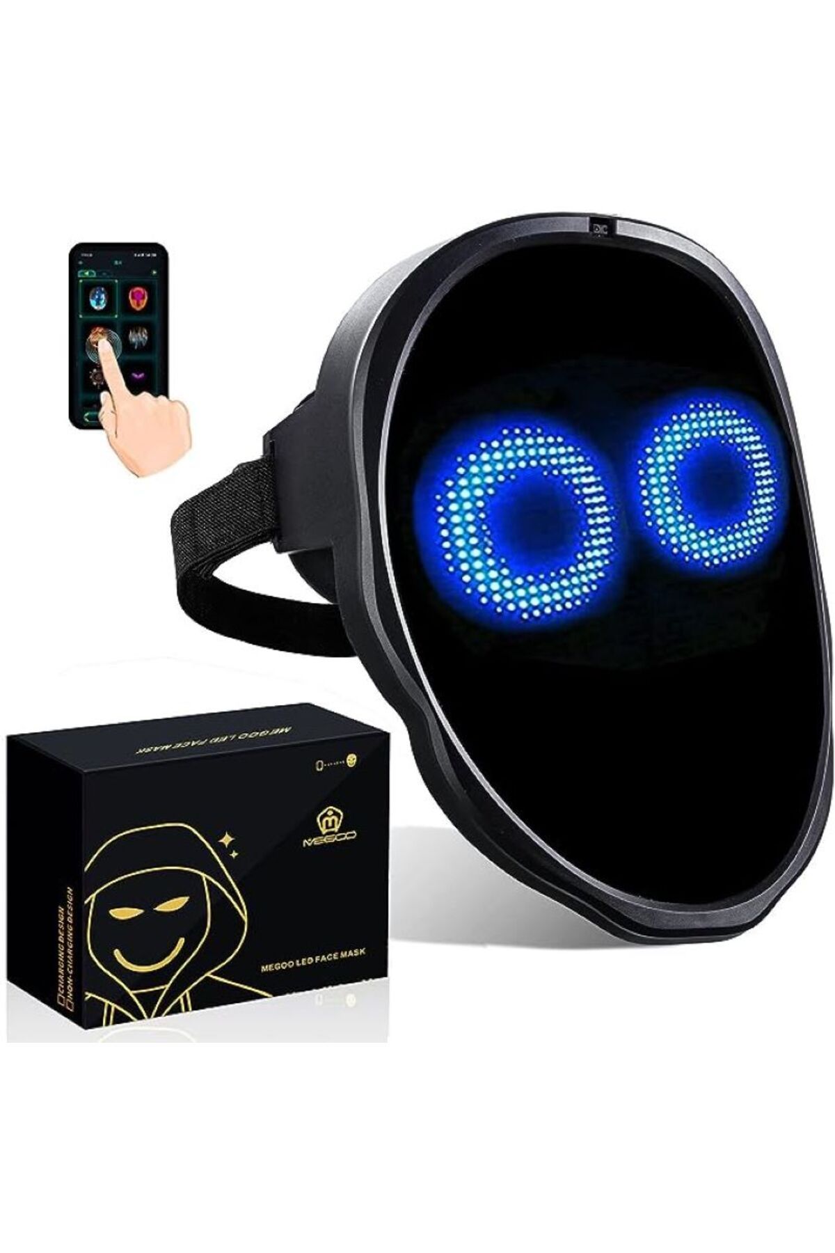 MEGOO Bluetooth APP programlanabilir Led maske 2023'deki en havalı tam yüz maskesi