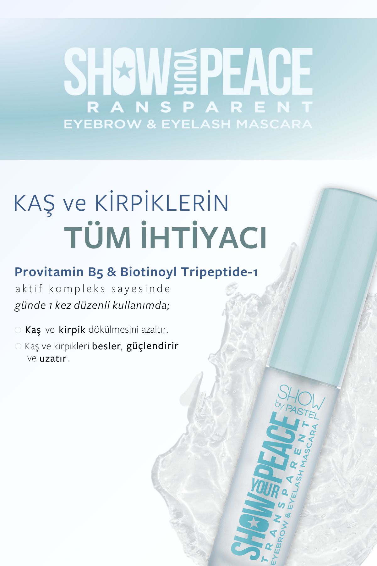 Show Your Peace Transparent Eyebrow & Eyelash Mascara - Transparan Kaş Ve Kirpik Maskarası_5