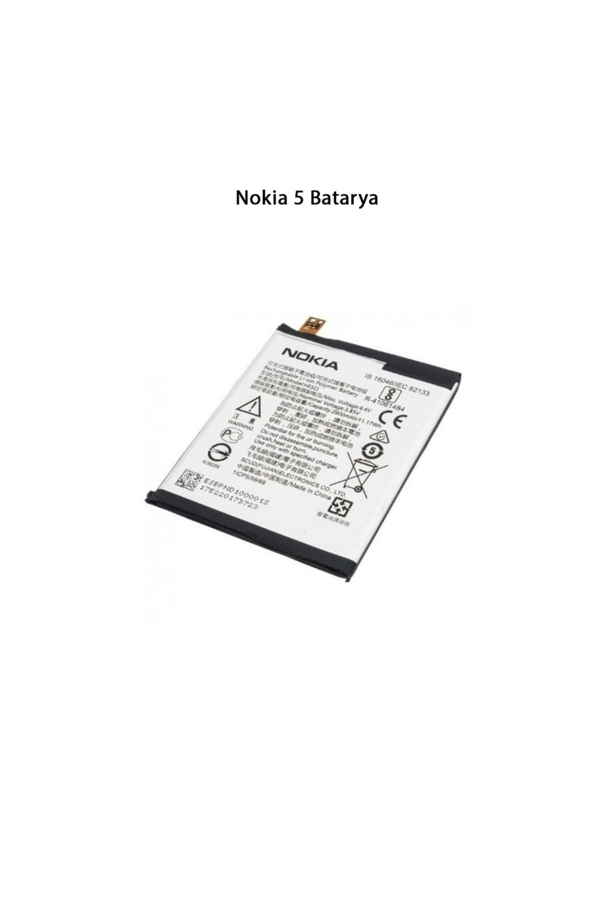 Genel Markalar Nokia 5 Telefonlarla Uyumlu Batarya 2900 mAh