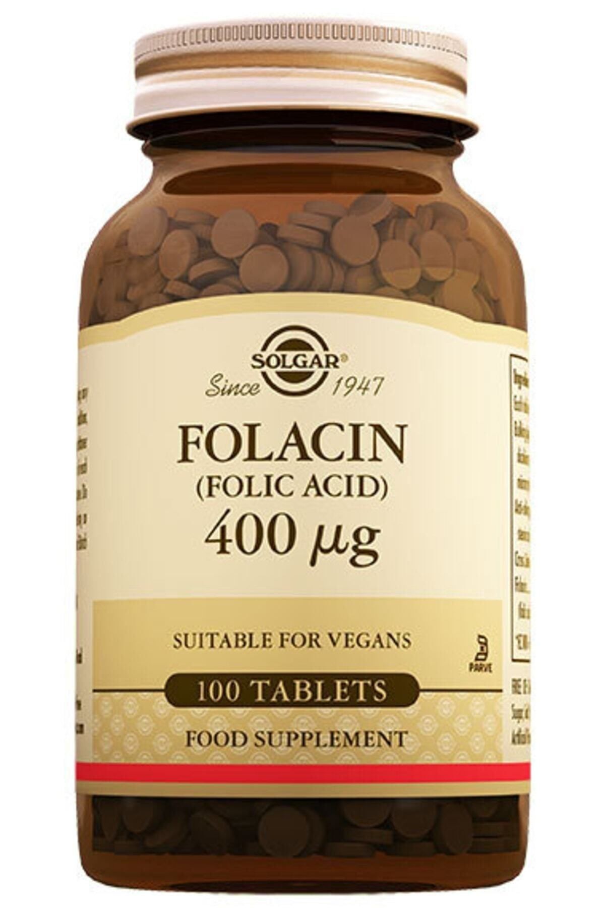 Solgar Folic Acid (folacin) 400 Mcg 100 Tablet (folik Asit )