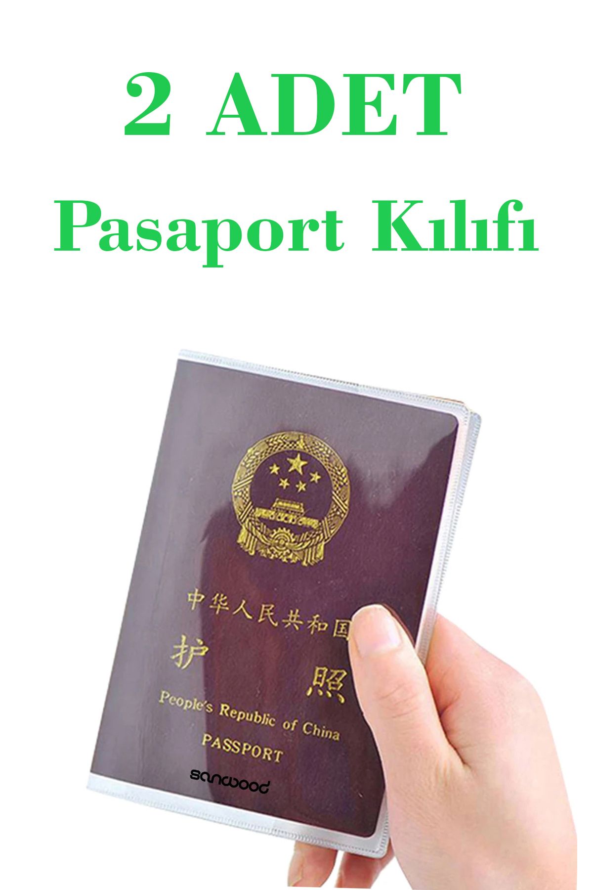 İPAX 2 Adet Şeffaf Pasaport Kılıfı Pasaport Koruma Kabı Pasaport Cüzdanı Pasaportluk Her Pasaporta Uygun