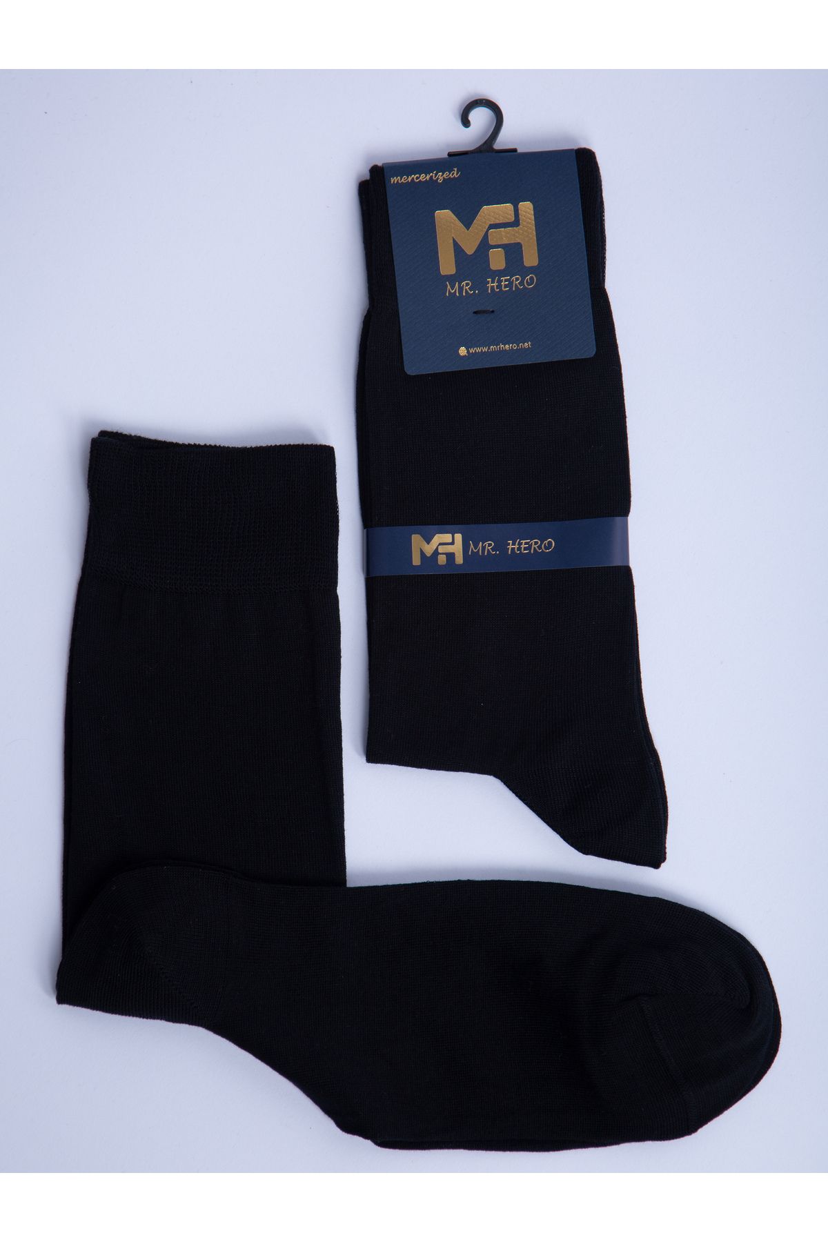 MRHERO Merserize 6'lı Siyah Erkek Uzun Klasik Soket Çorap 1078