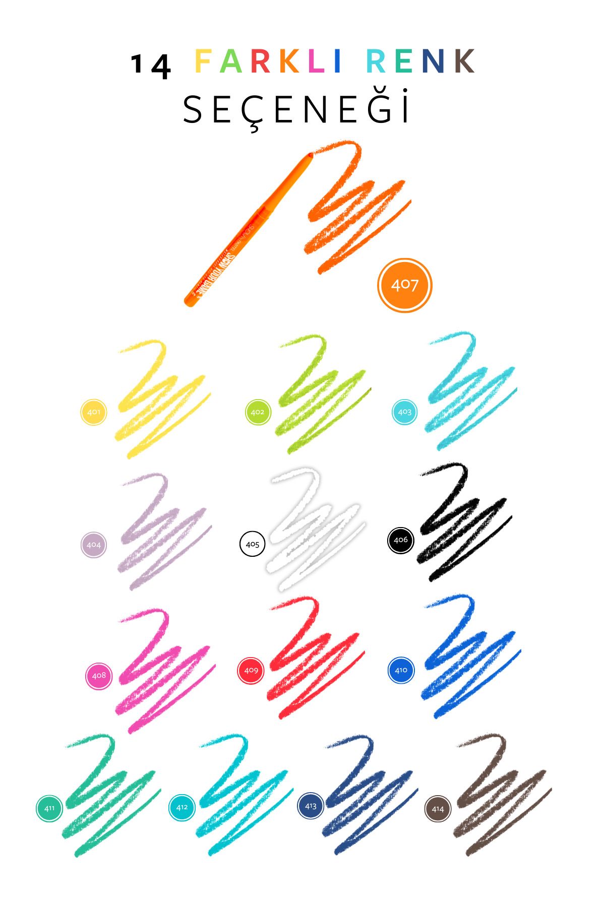 Show Your Game Waterproof Gel Eye Pencil - Jel Göz Kalemi 407_6