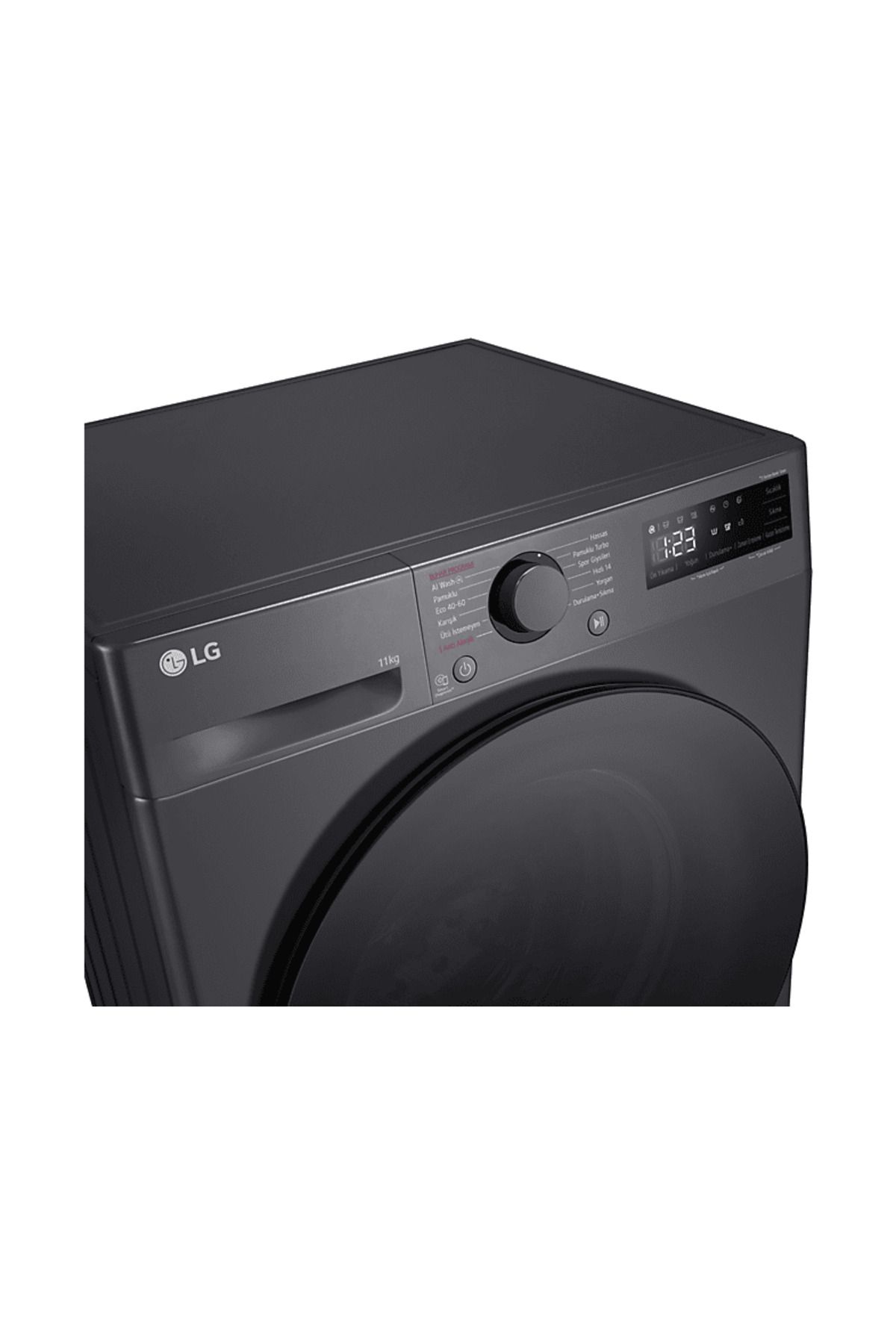 LG F4Y5EYWYJ.AMBPLTK A Enerji Sınıfı 11kg 1400 Devir Çamaşır Makinesi Siyah