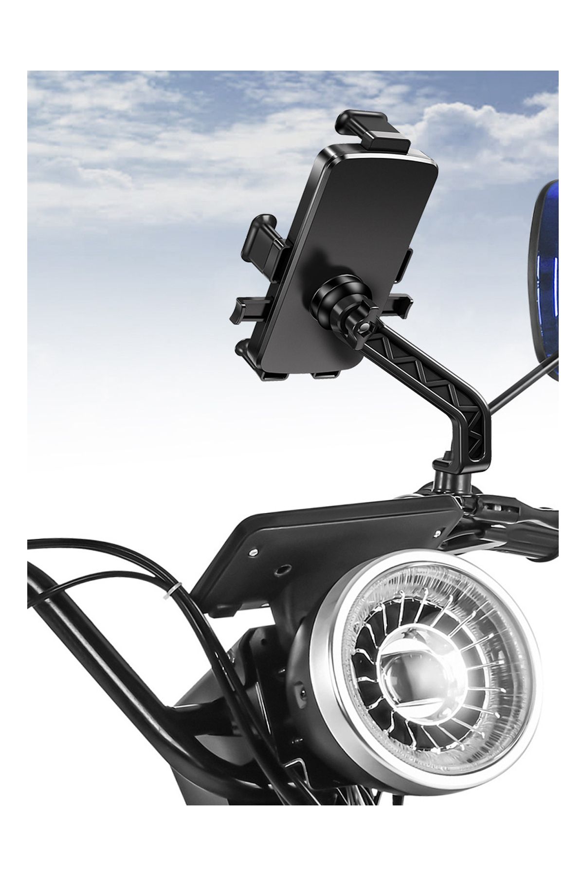 Powertec Darbe emici telefon tutucu motosiklet scooter için 4-7inç telefonları destekler