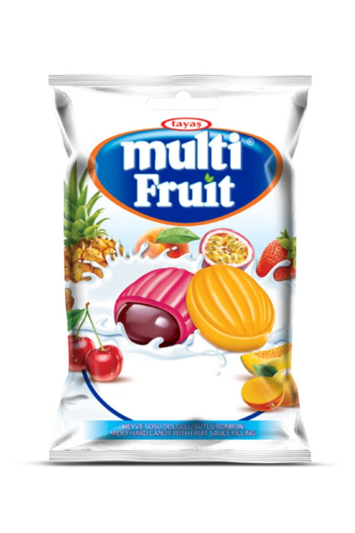 TAYAŞ Multi Fruit - Meyve Sosu Dolgulu Sütlü Bonbon 300 Gr.