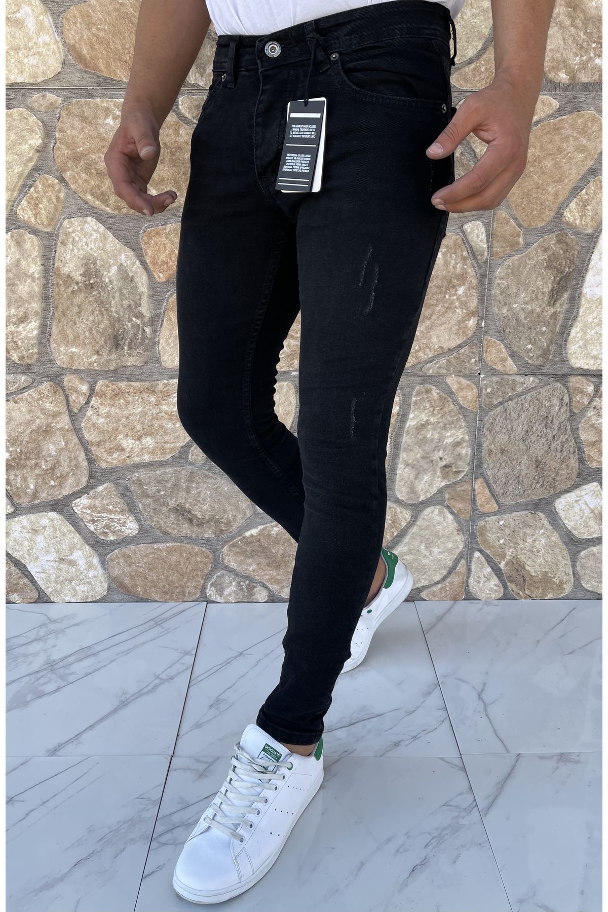 Dr Dnm Remix Erkek Jeans Skinny Fit Likralı Siyah Tırnaklı