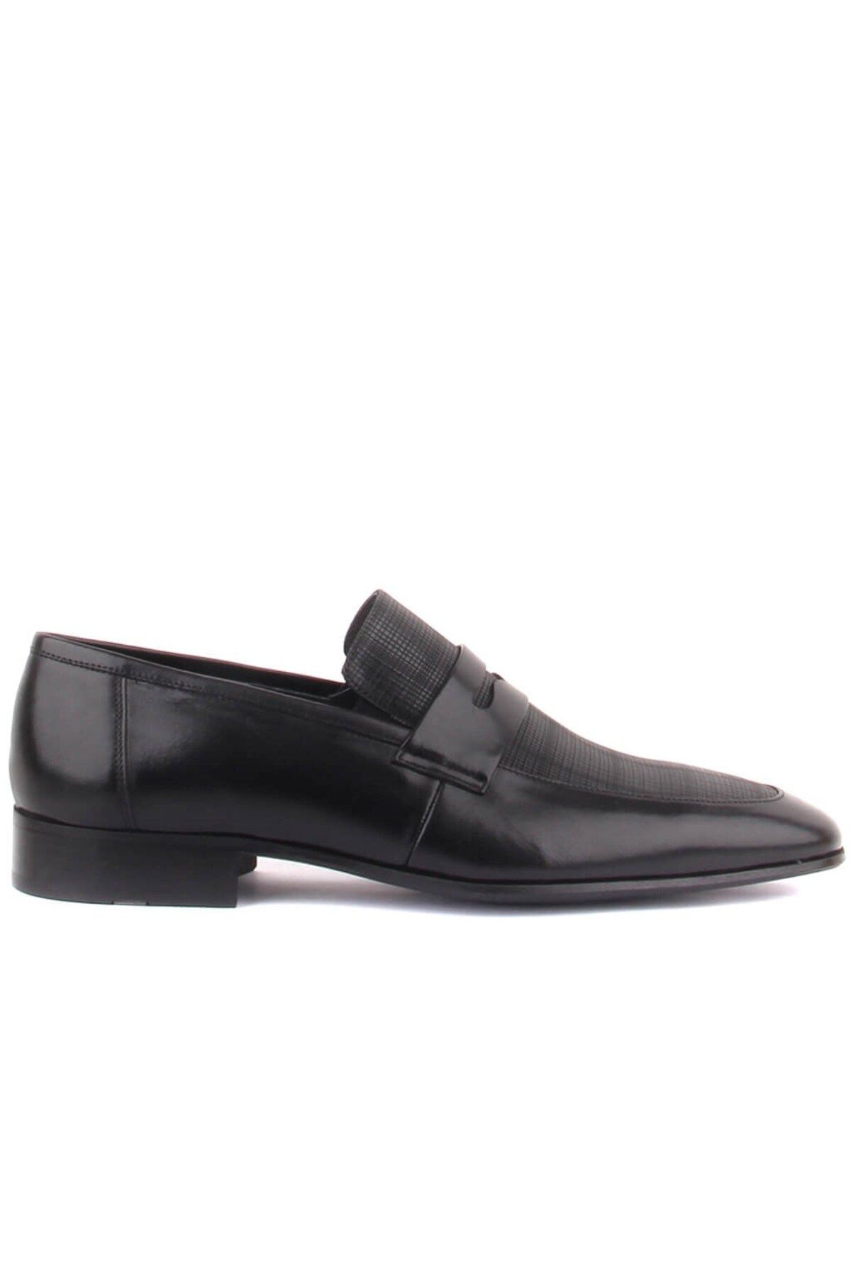 Sail Lakers Fosco - Siyah Deri Bağcıksız Erkek Klasik Ayakkabı