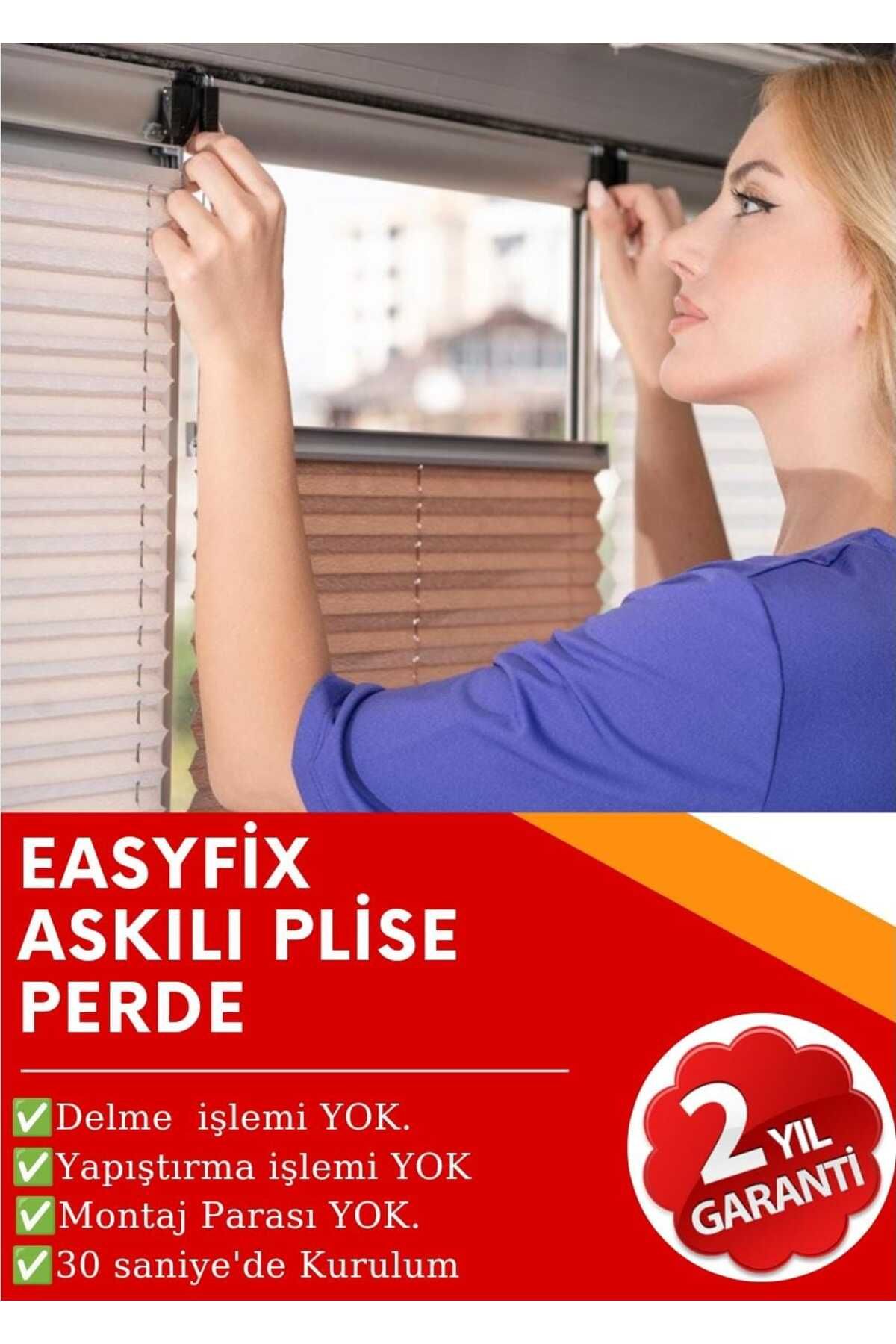 4Khomedeco Easyfıx Askılı Plise Perde (cam Balkon Perdesi ) Bu Sistem Pimapene Olmaz!