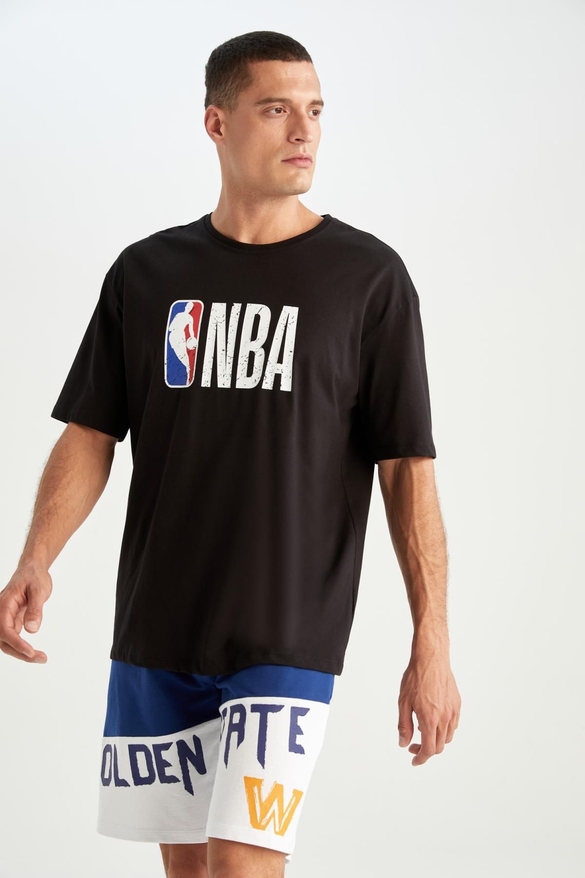 Defacto Fit Nba Golden State Warriors Lisanslı Regular Fit %100 Pamuk Şort