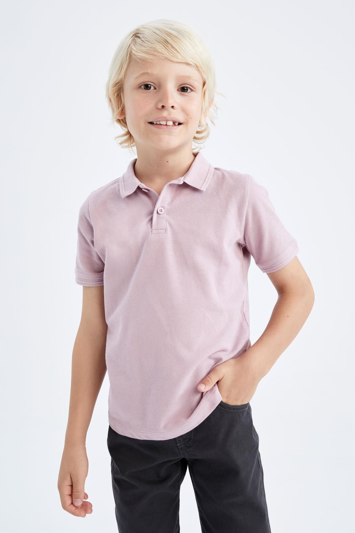 Defacto Erkek Çocuk Basic Kısa Kollu Pike Polo Tişört