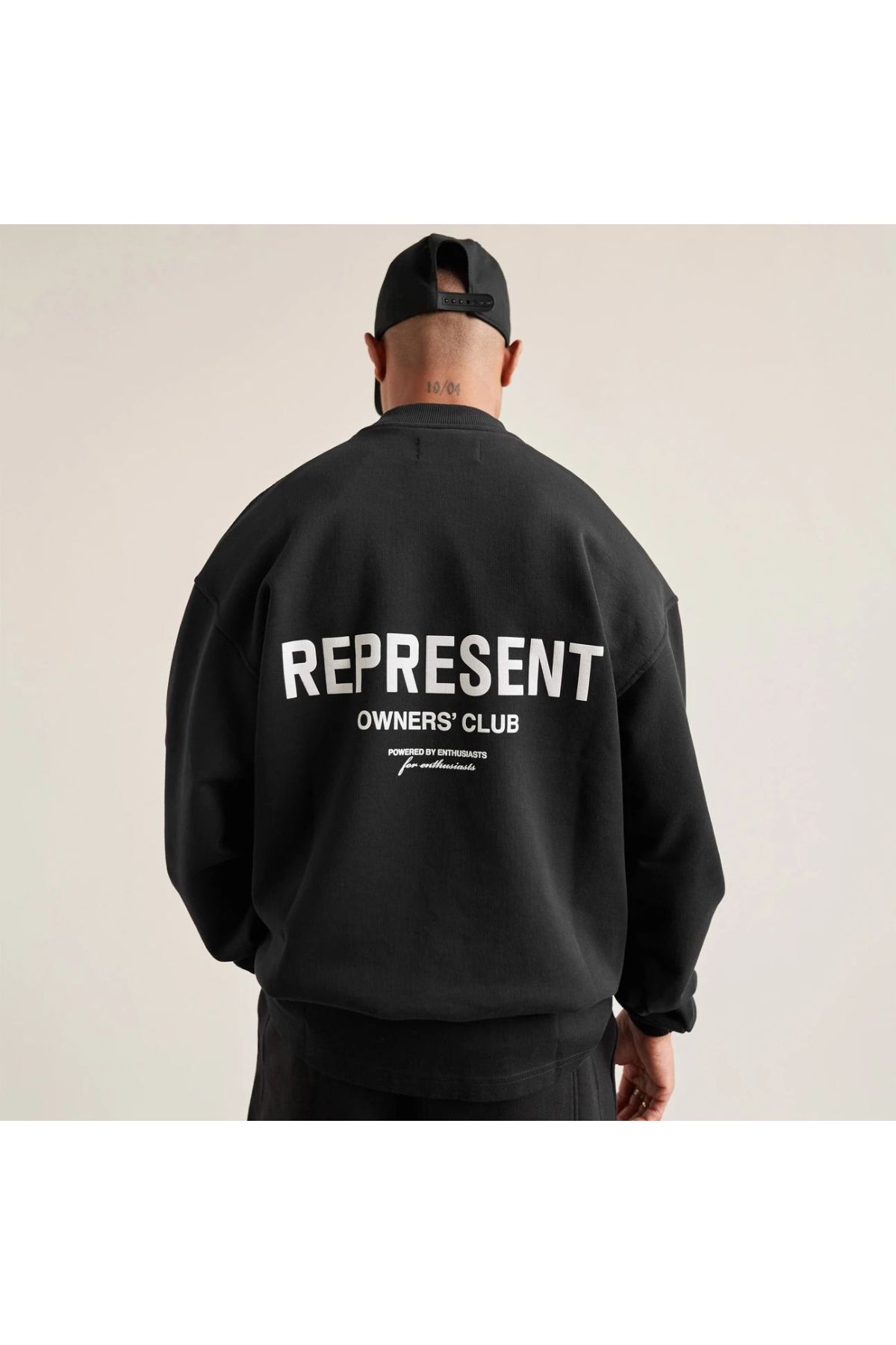 Black Sokak Erkek Siyah Represent Baskılı Sweatshirt