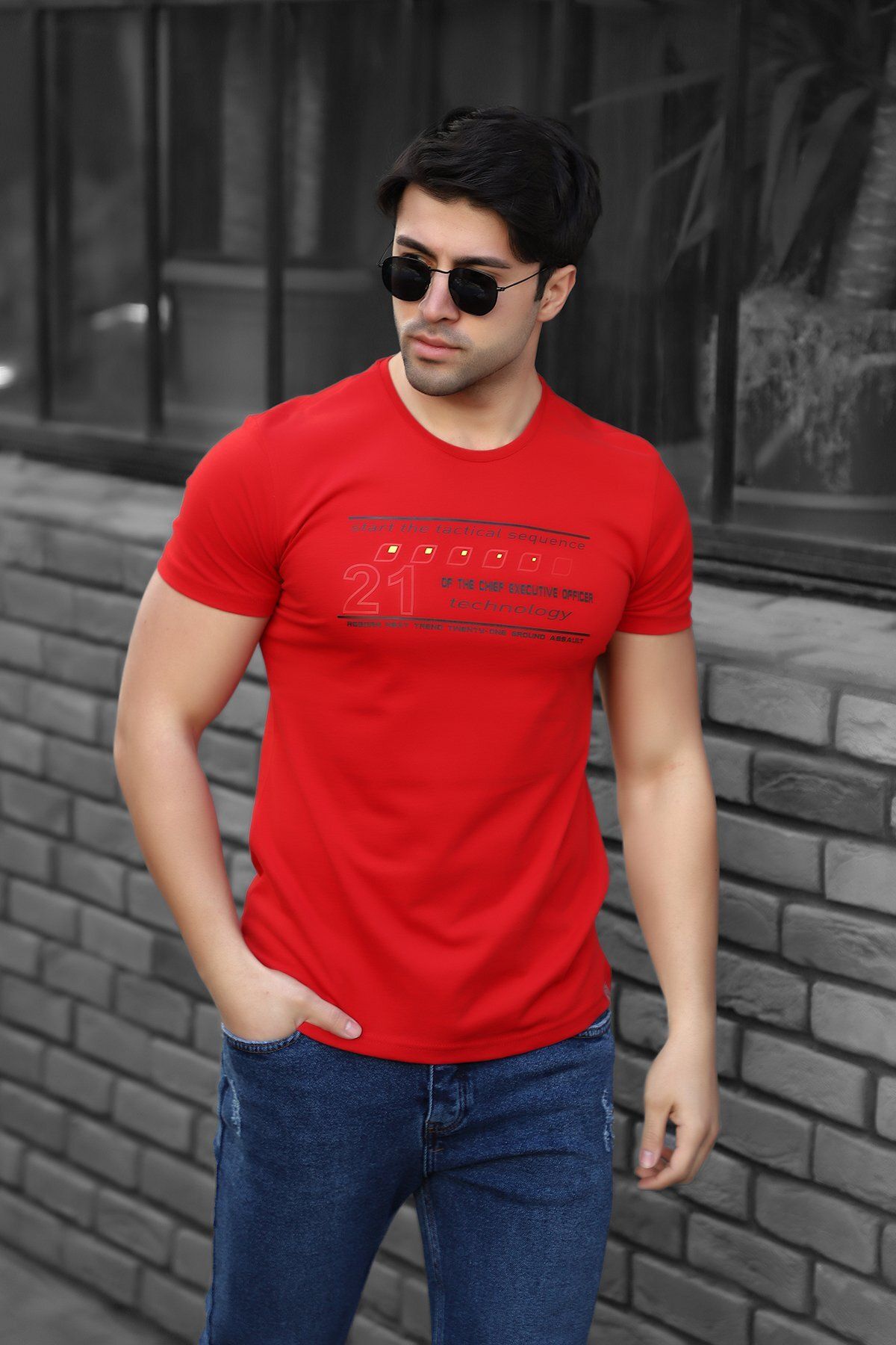 Weyeze Techno Baskılı T-shirt Ac-y38269lns