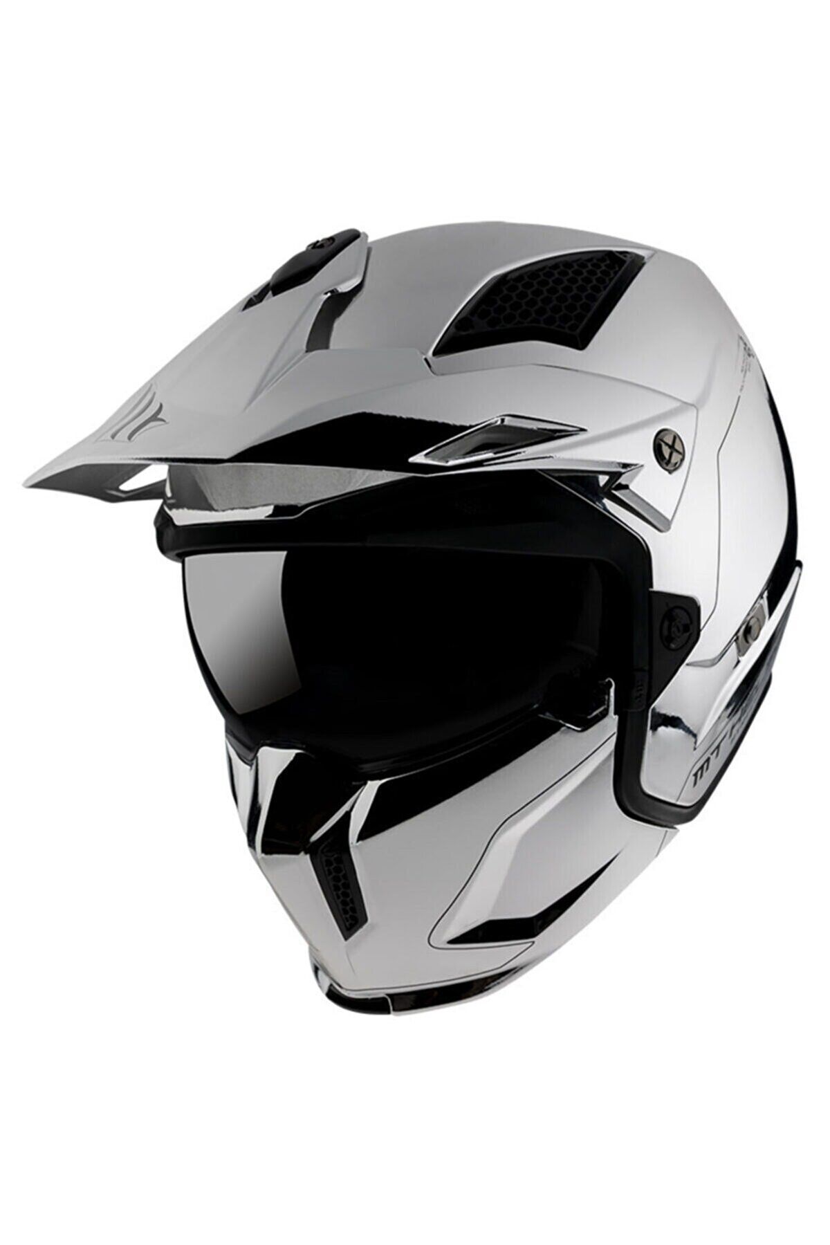 MT Kask Mt Streetfighter Sv Chromed A2 Silver