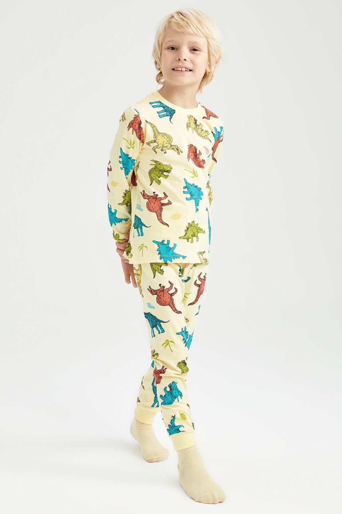 Defacto Erkek Çocuk Uzun Kollu Pijama Takımı