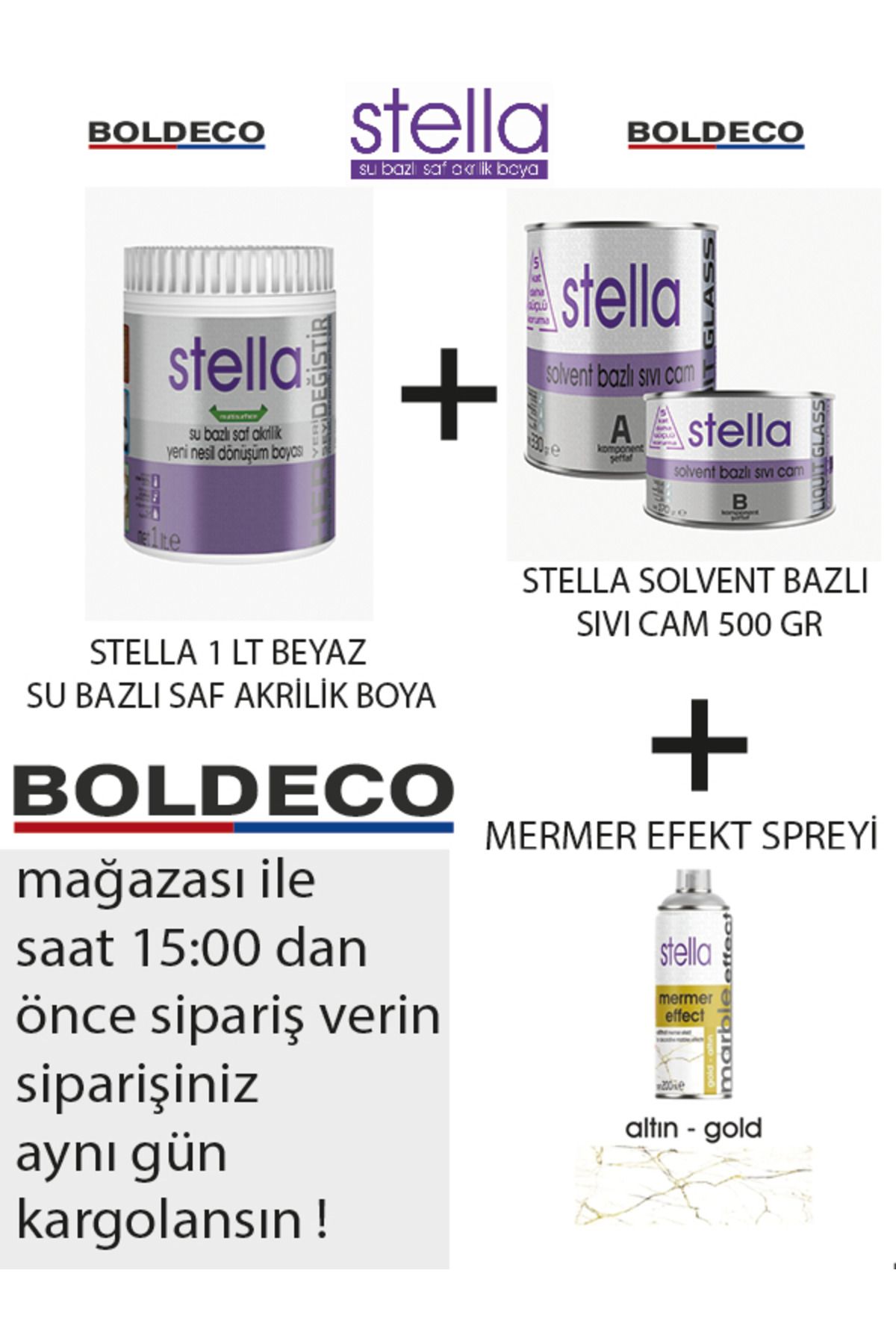 Stella Boya - Sıvı Cam - Mermer Efekt Seti