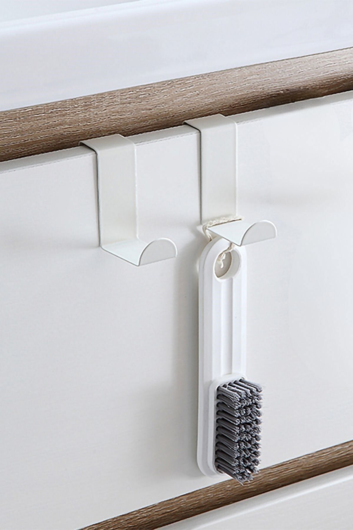 Buffer ® 2'Li Kapı Arkası Çekmece Dolap Kapağı Mutfak Banyo Askısı Beyaz Renk Plastik