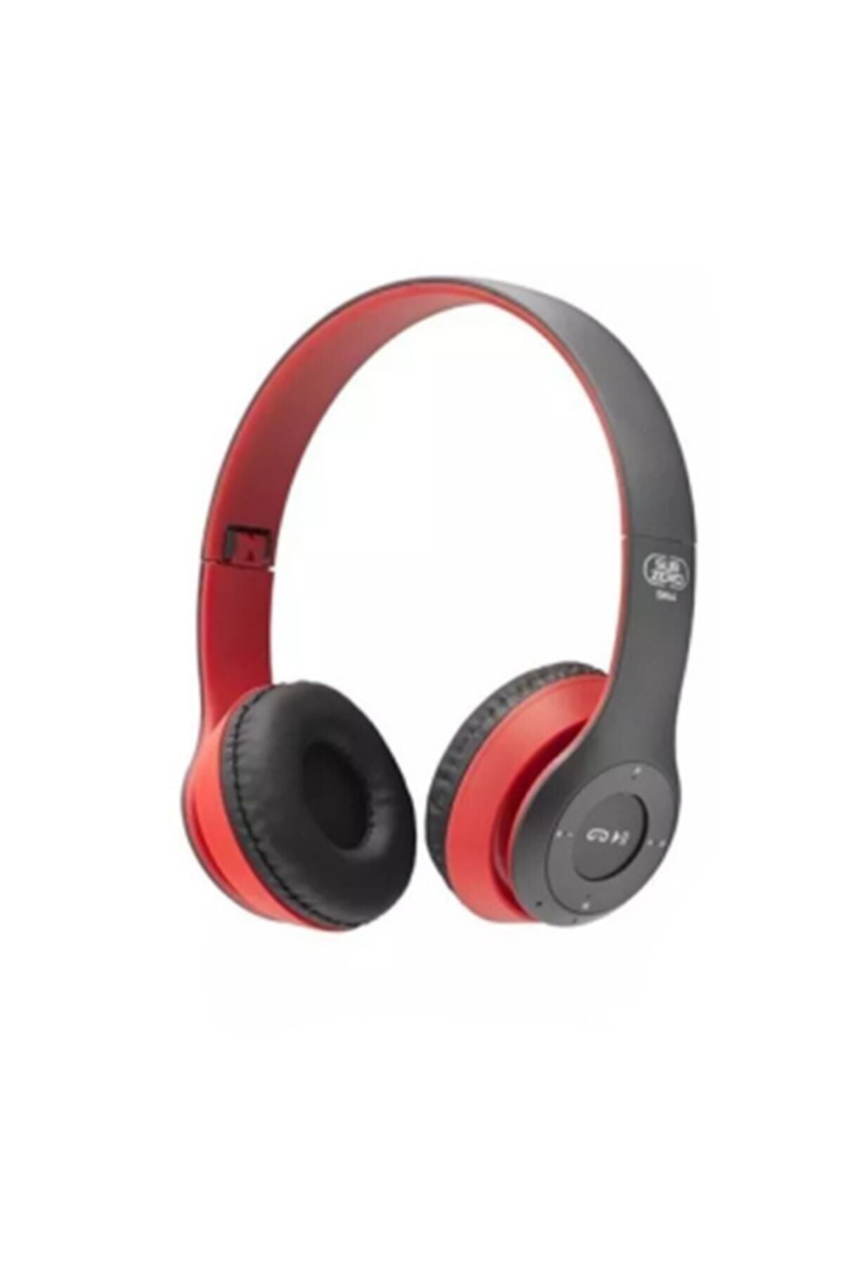 Subzero Sw44 Bluetooth Katlanabilir Kulaklık - Gri/kırmızı