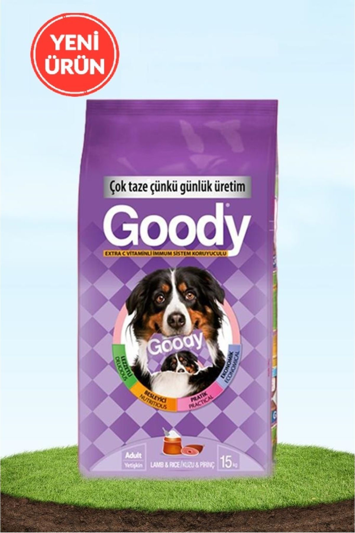 Goody C Vitaminli Kuzu Etli & Pirinçli Yetişkin Köpek Maması 15 Kg.