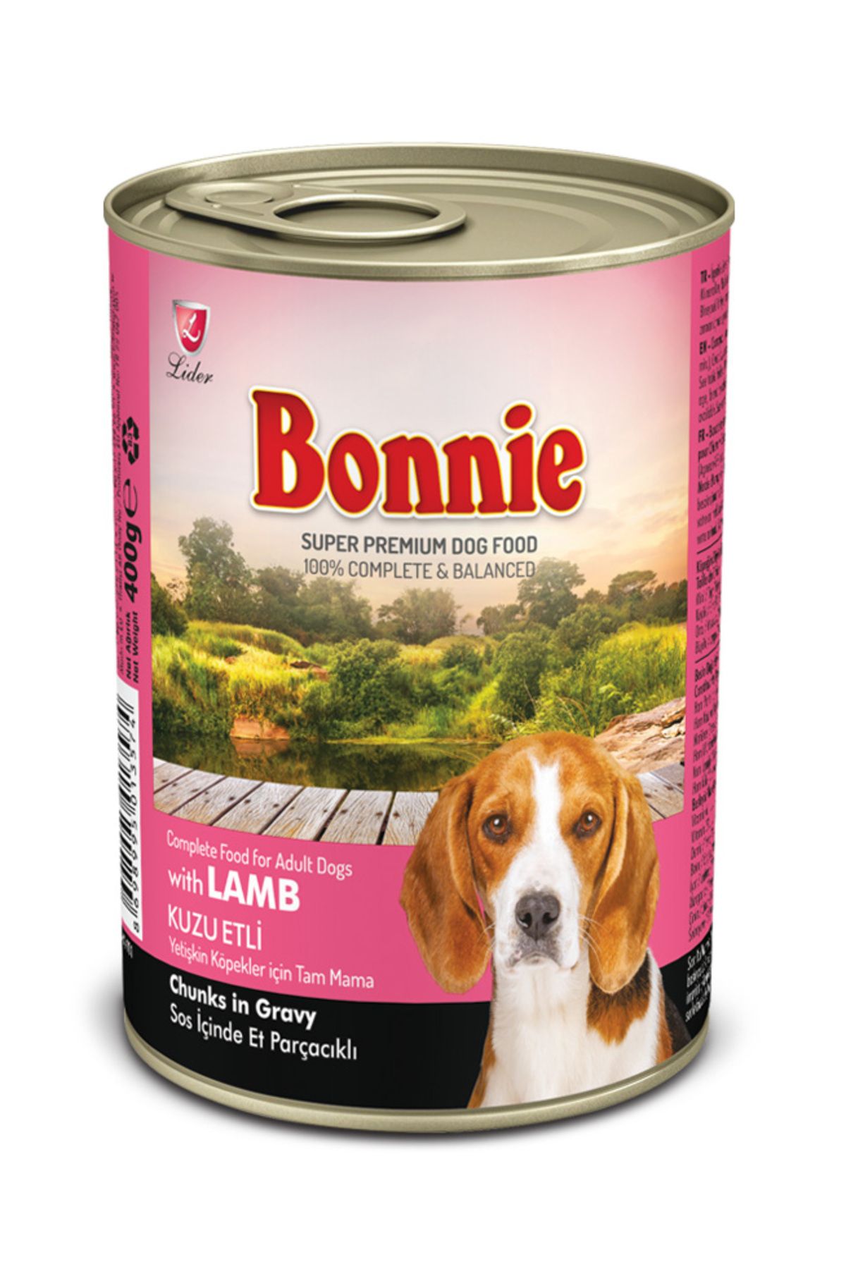 Bonnie Kuzu Etli Yetişkin Köpek Konserve Maması 415 gr X 6 Adet