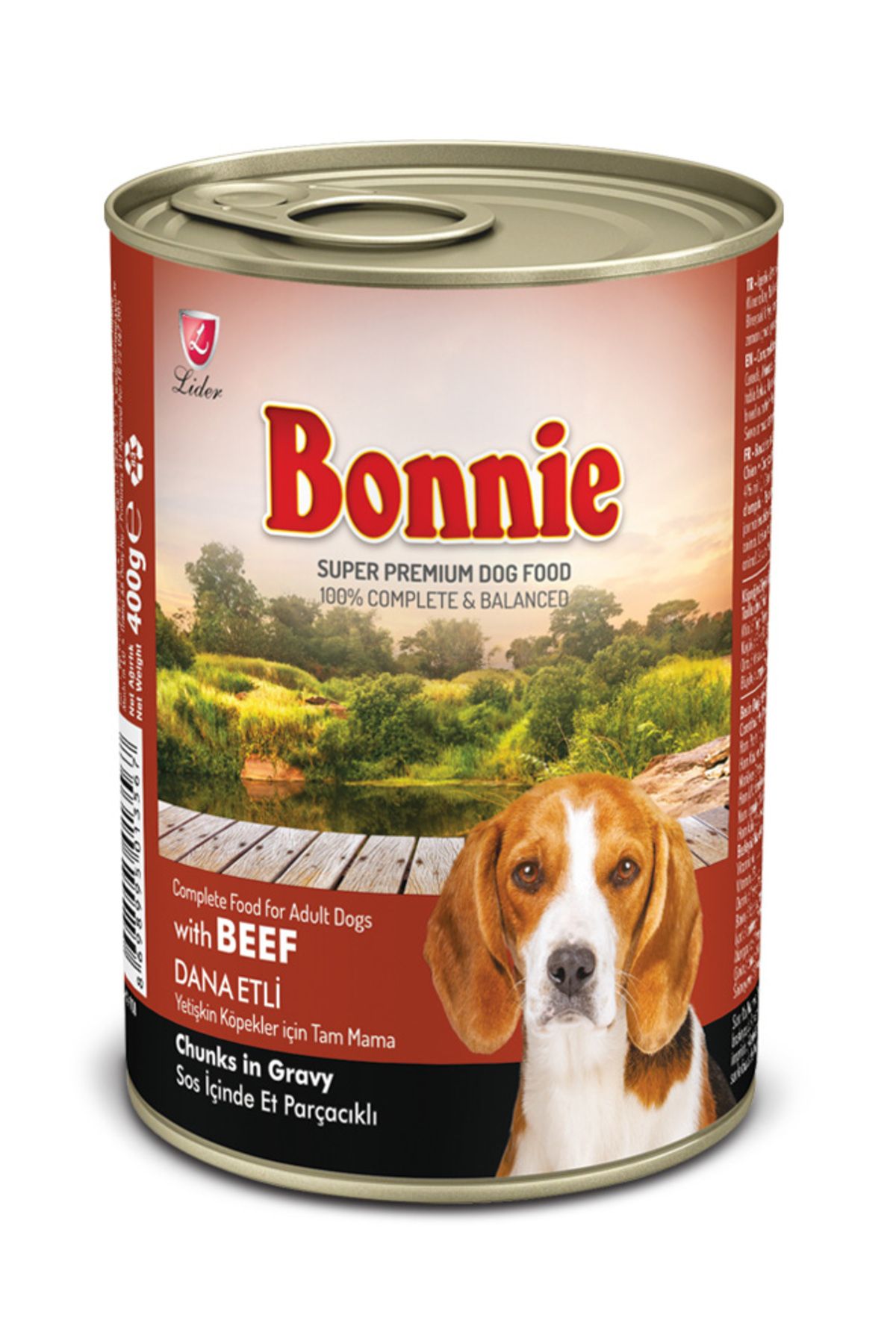 Bonnie Biftekli Yetişkin Köpek Konserve Maması 415 gr X 6 Adet