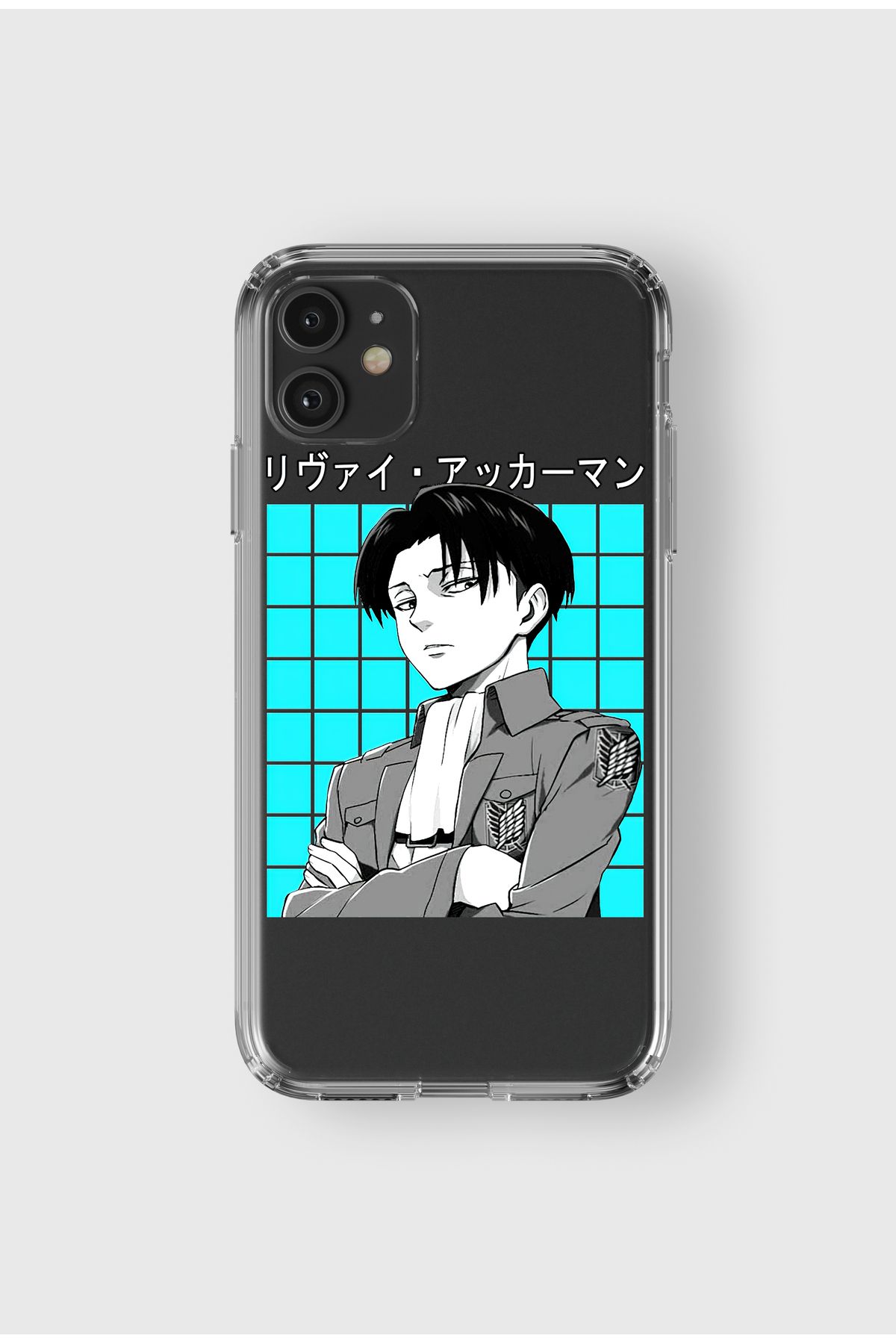 Corvo Iphone 11 uyumlu Attack on Titan Levi Ackerman Anime Şeffaf Telefon Kılıfı