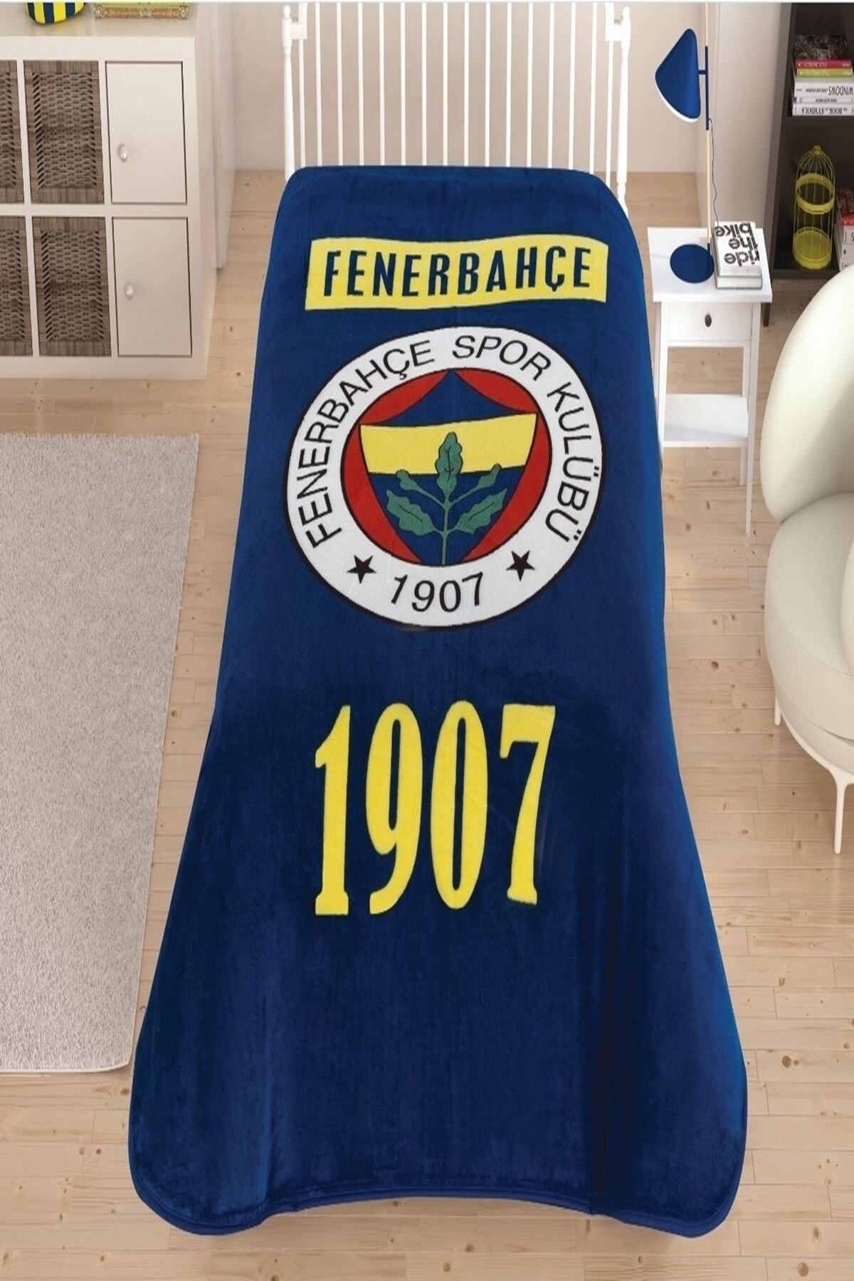 Taç Lisanslı Tek Kişilik Battaniye Fenerbahçe Klasik Logo