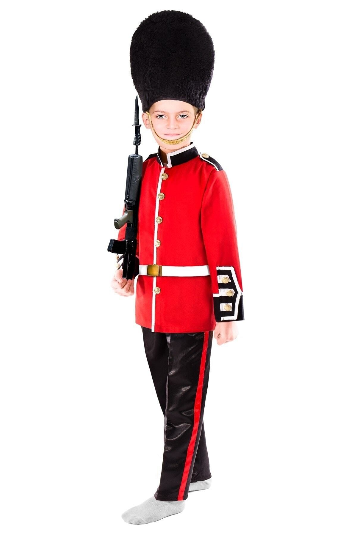 OULABİMİR Ingiliz Muhafız Asker Kostümü Çocuk Kıyafeti