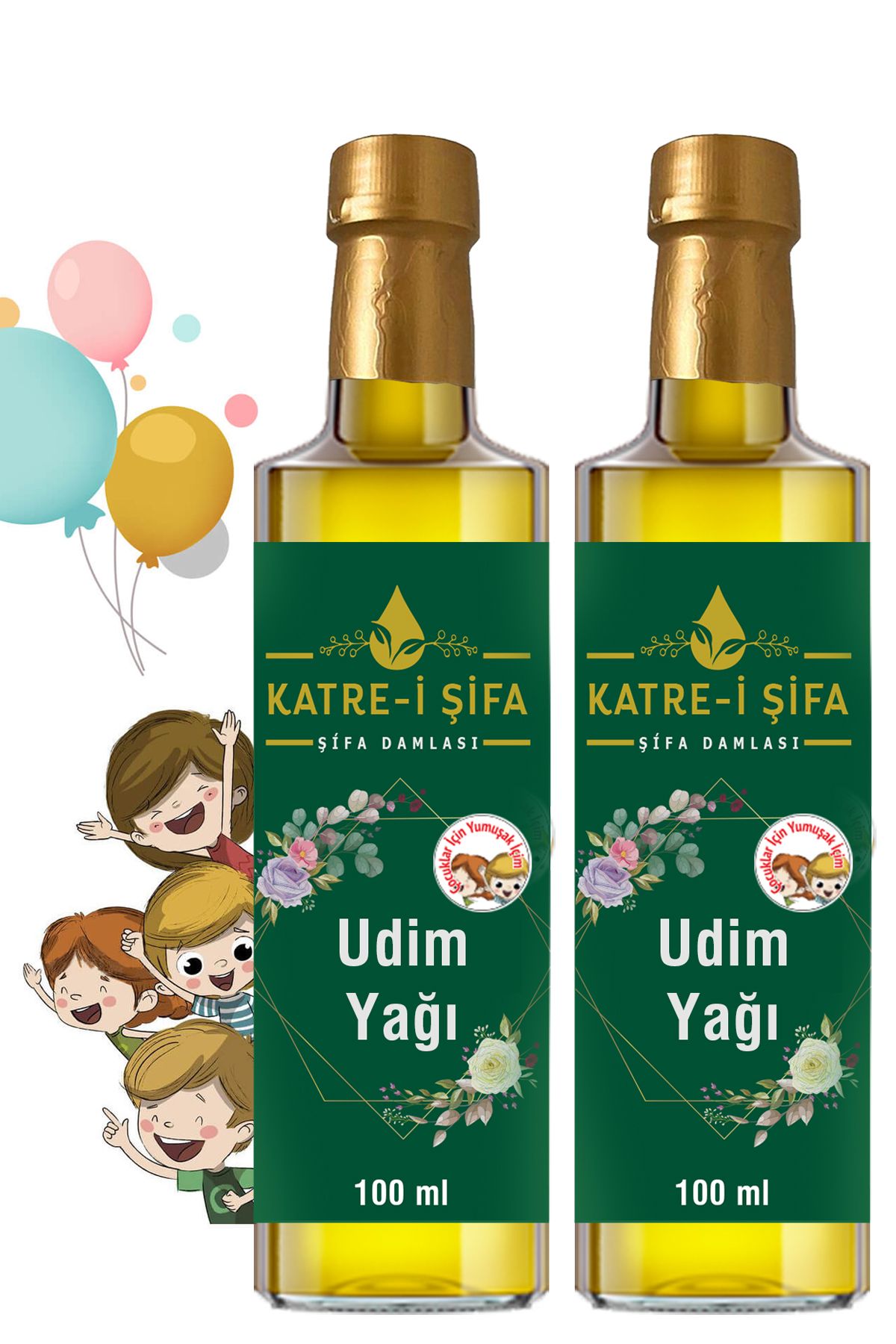 Katre-i Şifa Çocuklar Için Yumuşak Içim Udim Yağı 100 ml 100 ml 2li Ekonomik Set