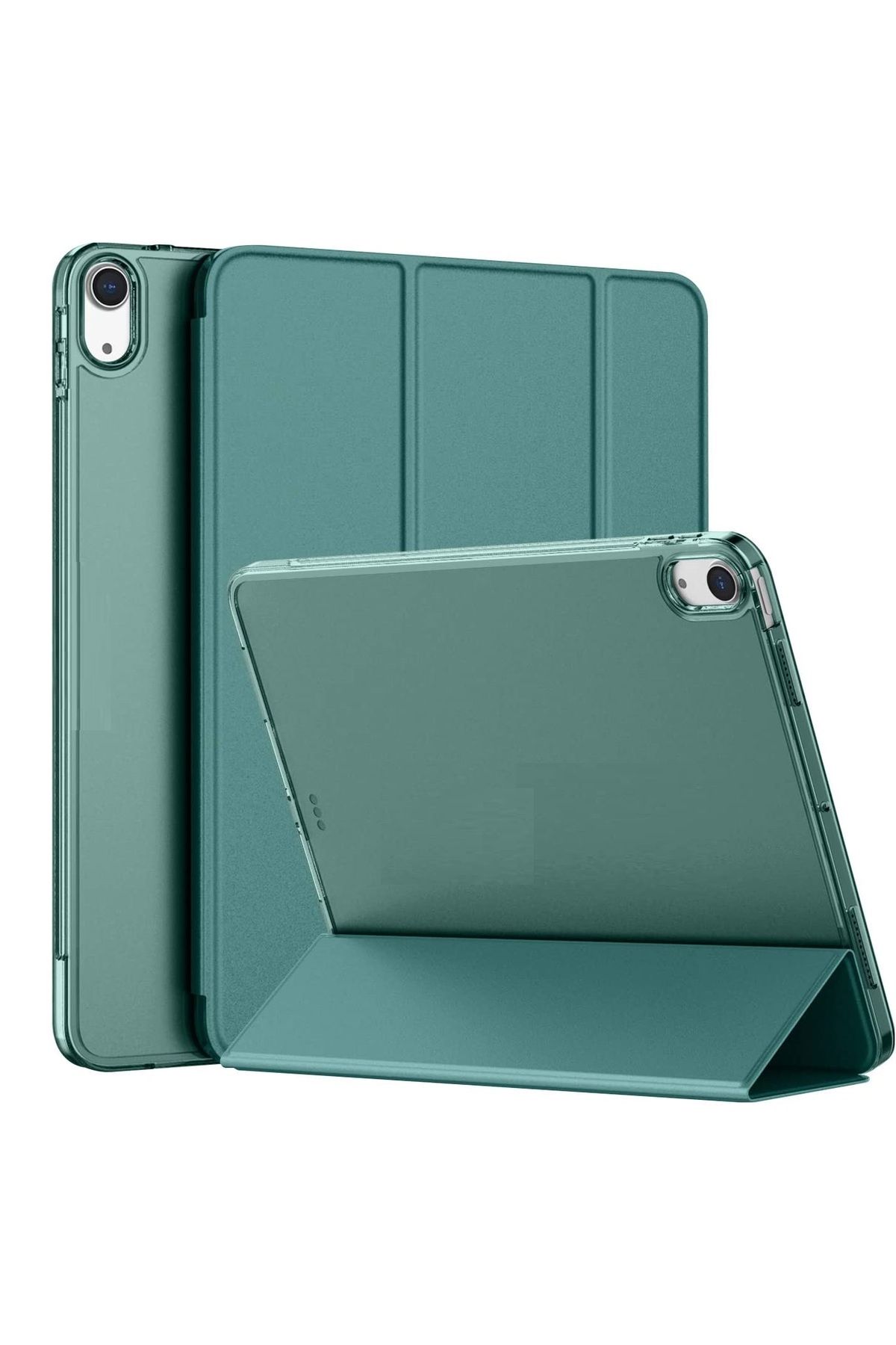 UnDePlus Apple iPad 7. 8. 9. Nesil 10.2 Uyumlu Kılıf Pu Deri Smart Case 2021 2020 2019 Koyu Yeşil