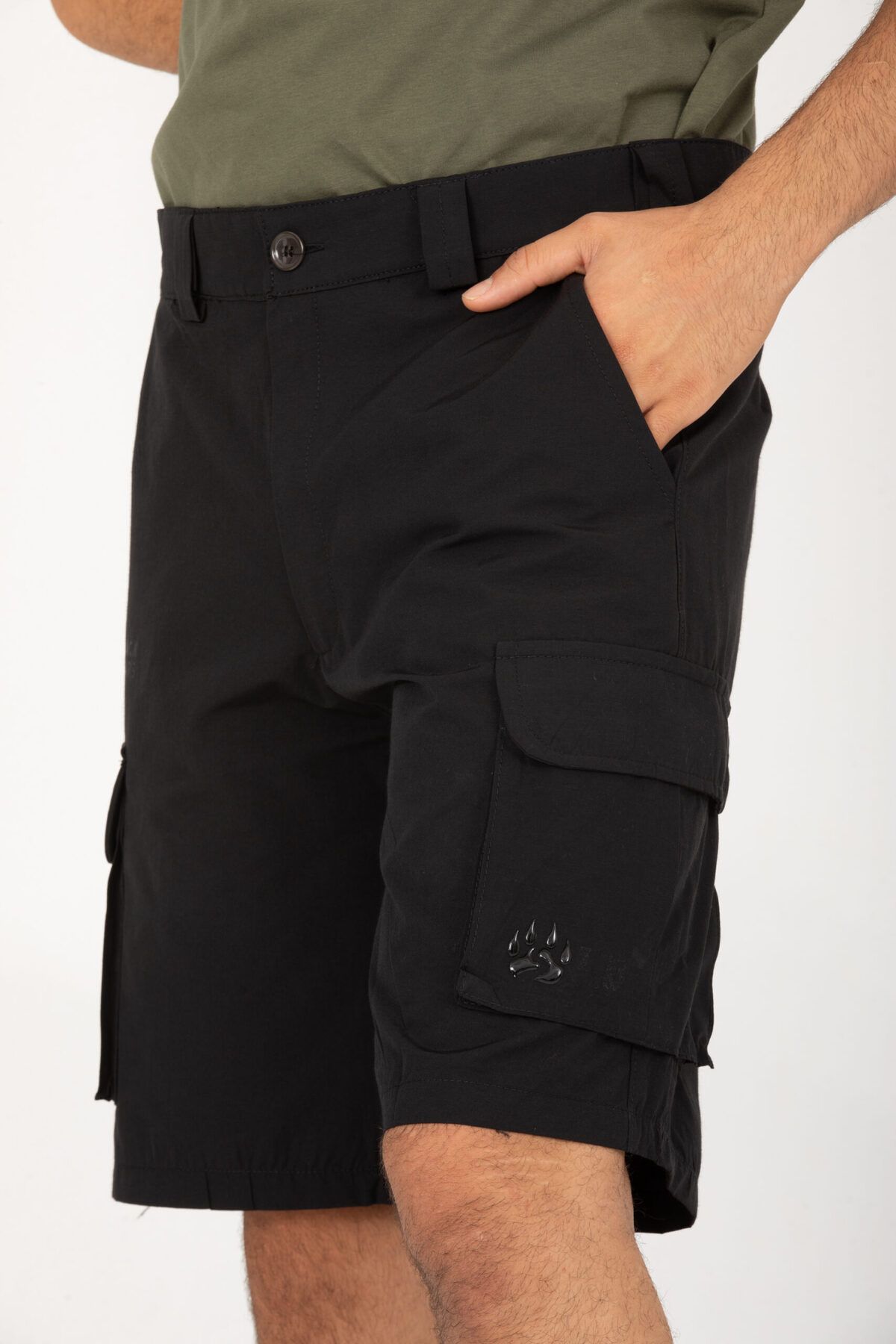 Black Bears Minimal Baskı Erkek Şort