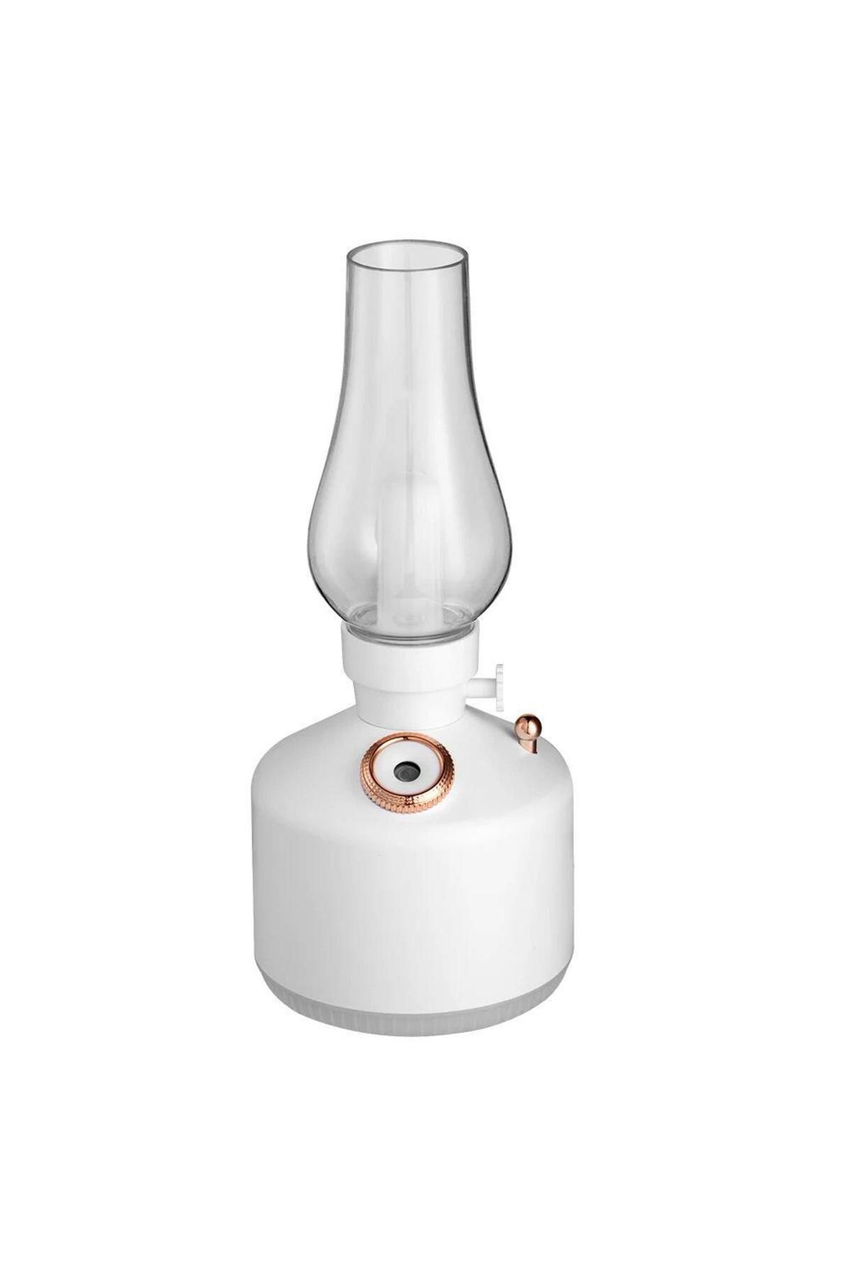 ROSSEV Humidifier Şarj Edilebilir Beyaz Dekoratif Lamba Kandil 300ml